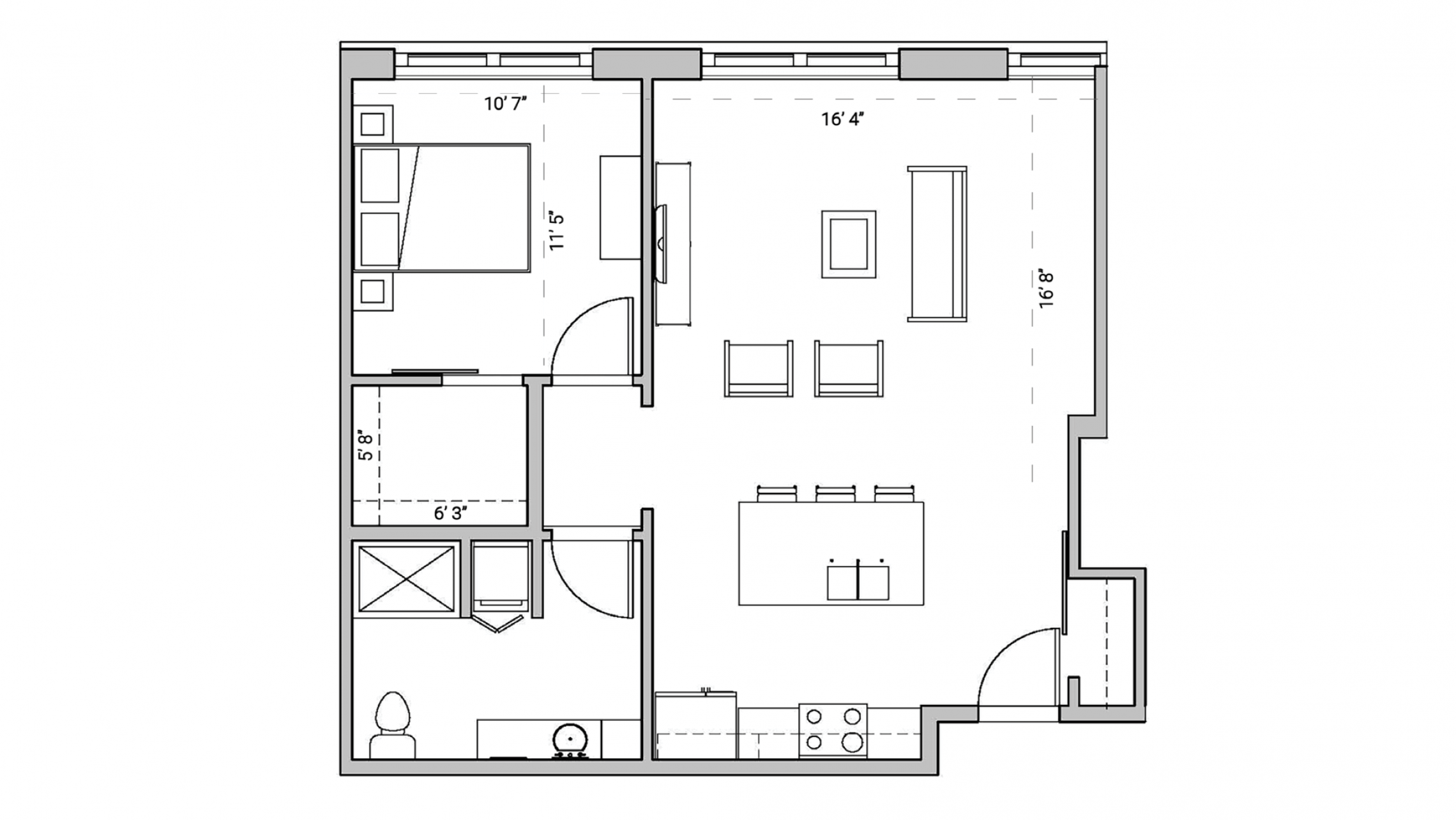 ULI Seven27 116 - One Bedroom, One Bathroom