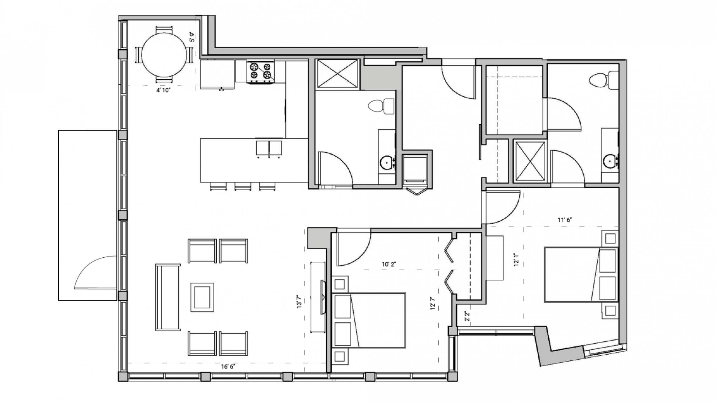 ULI Seven27 201 - Two Bedroom, Two Bathroom