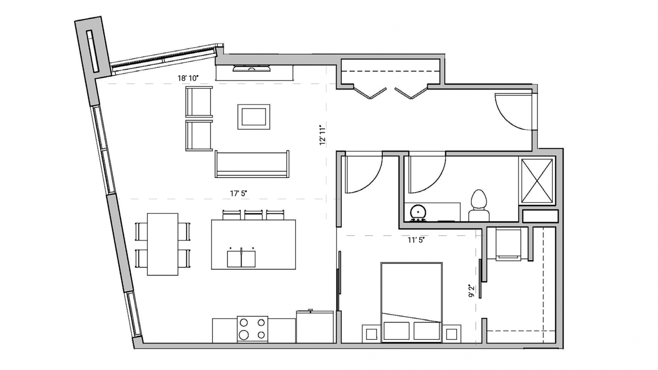 ULI Seven27 206 - One Bedroom, One Bathroom