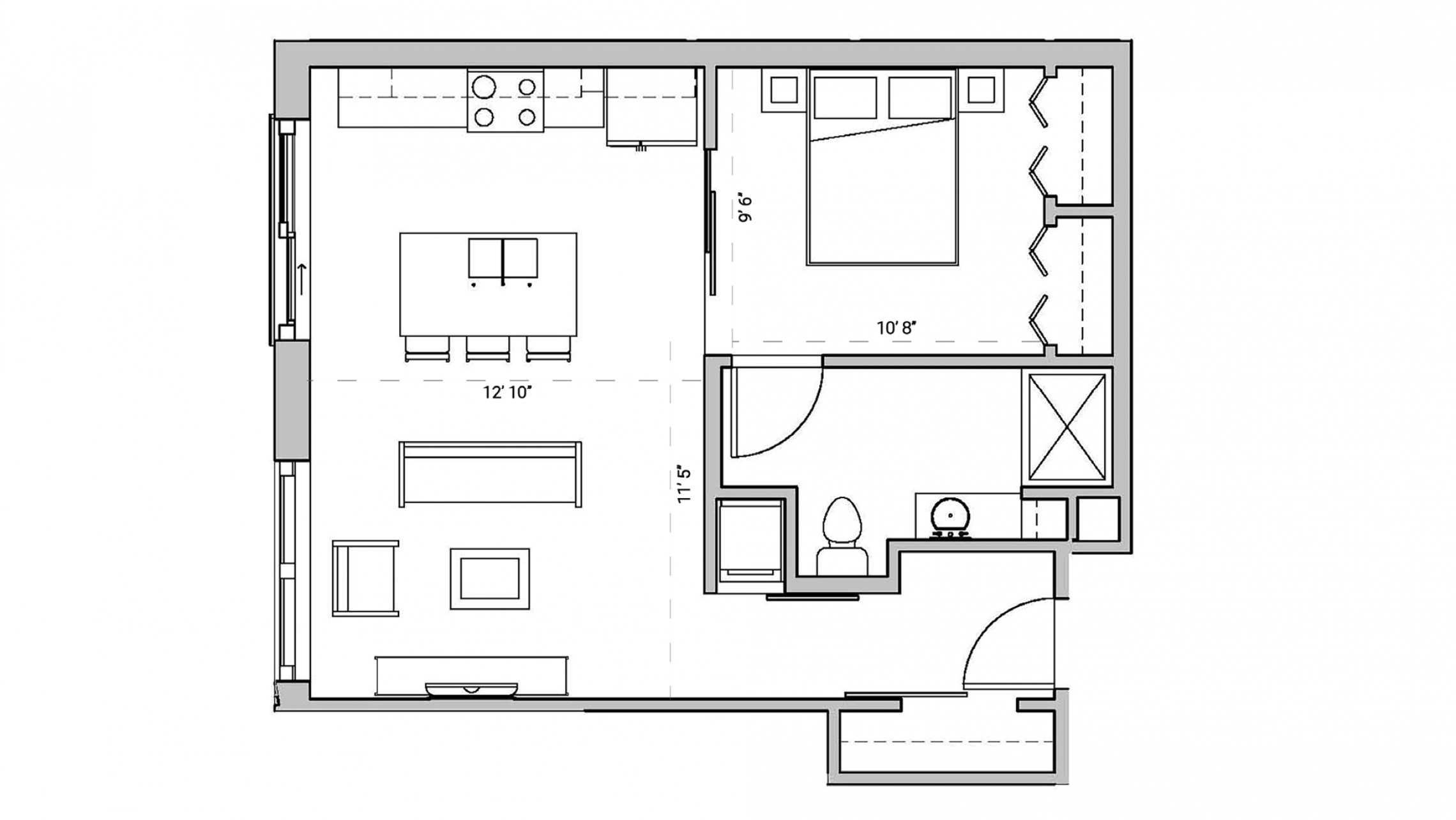 ULI Seven27 208 - One Bedroom, One Bathroom