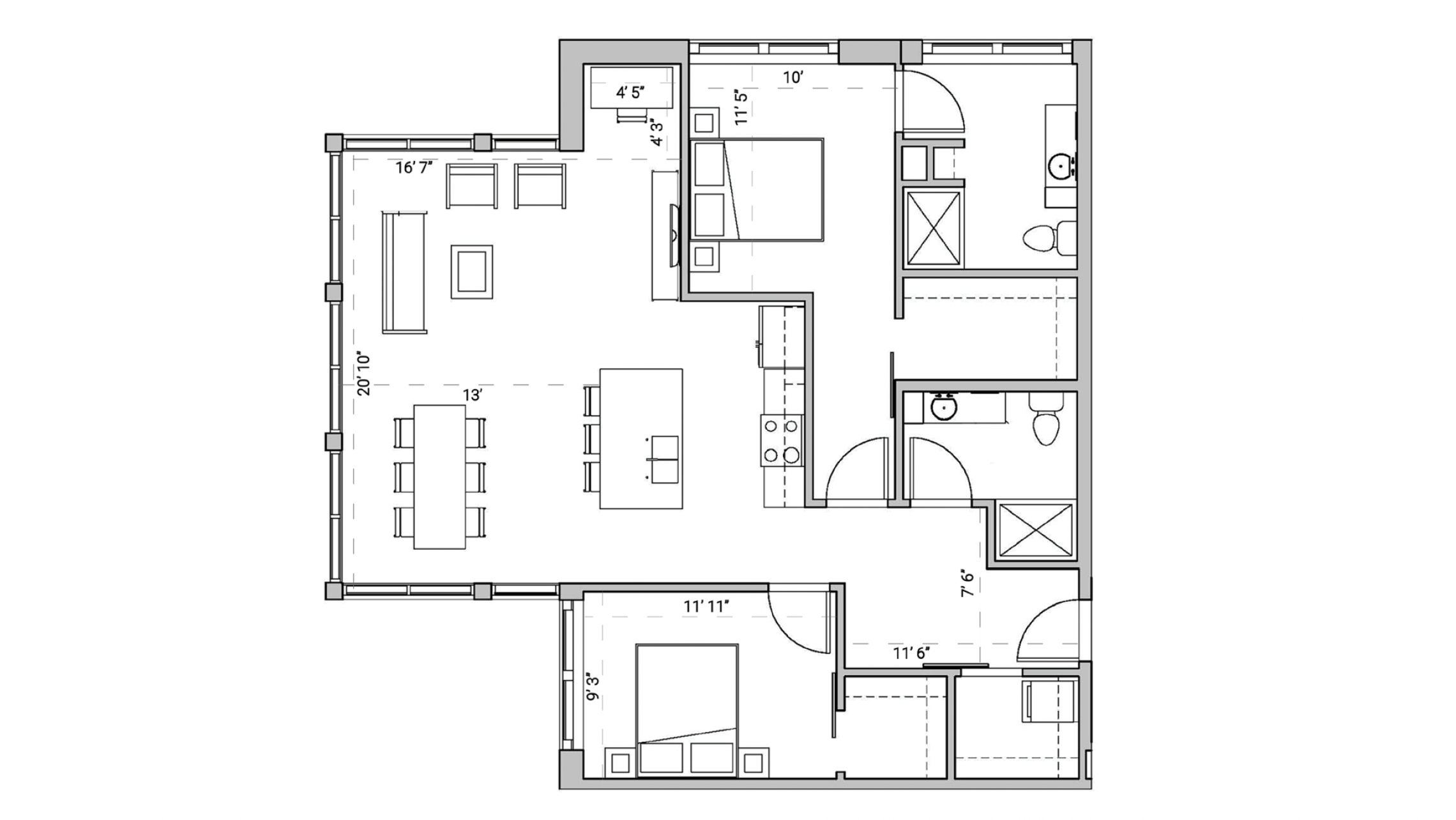 ULI Seven27 210 - Two Bedroom, Two Bathroom