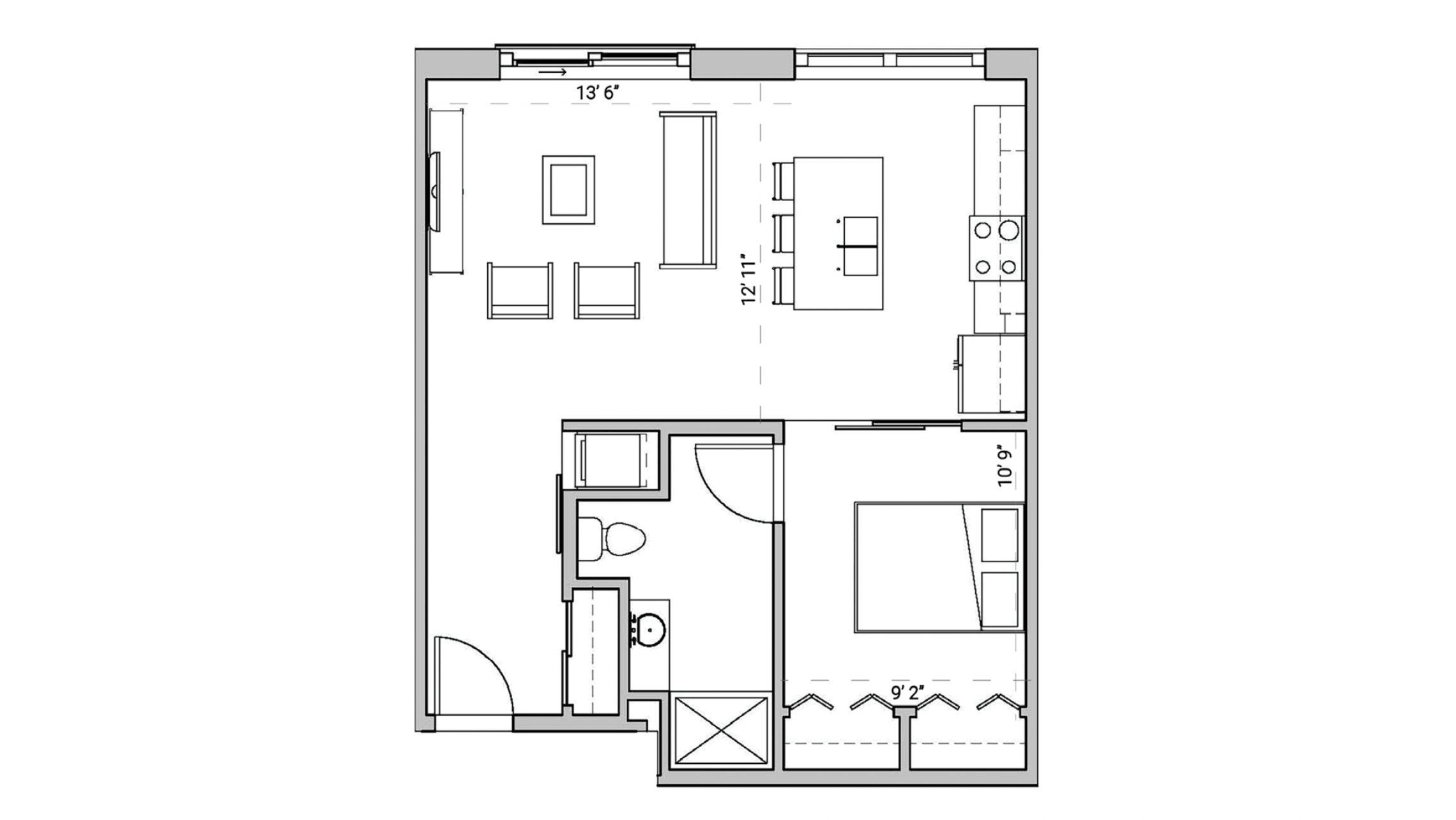 ULI Seven27 212 - One Bedroom, One Bathroom