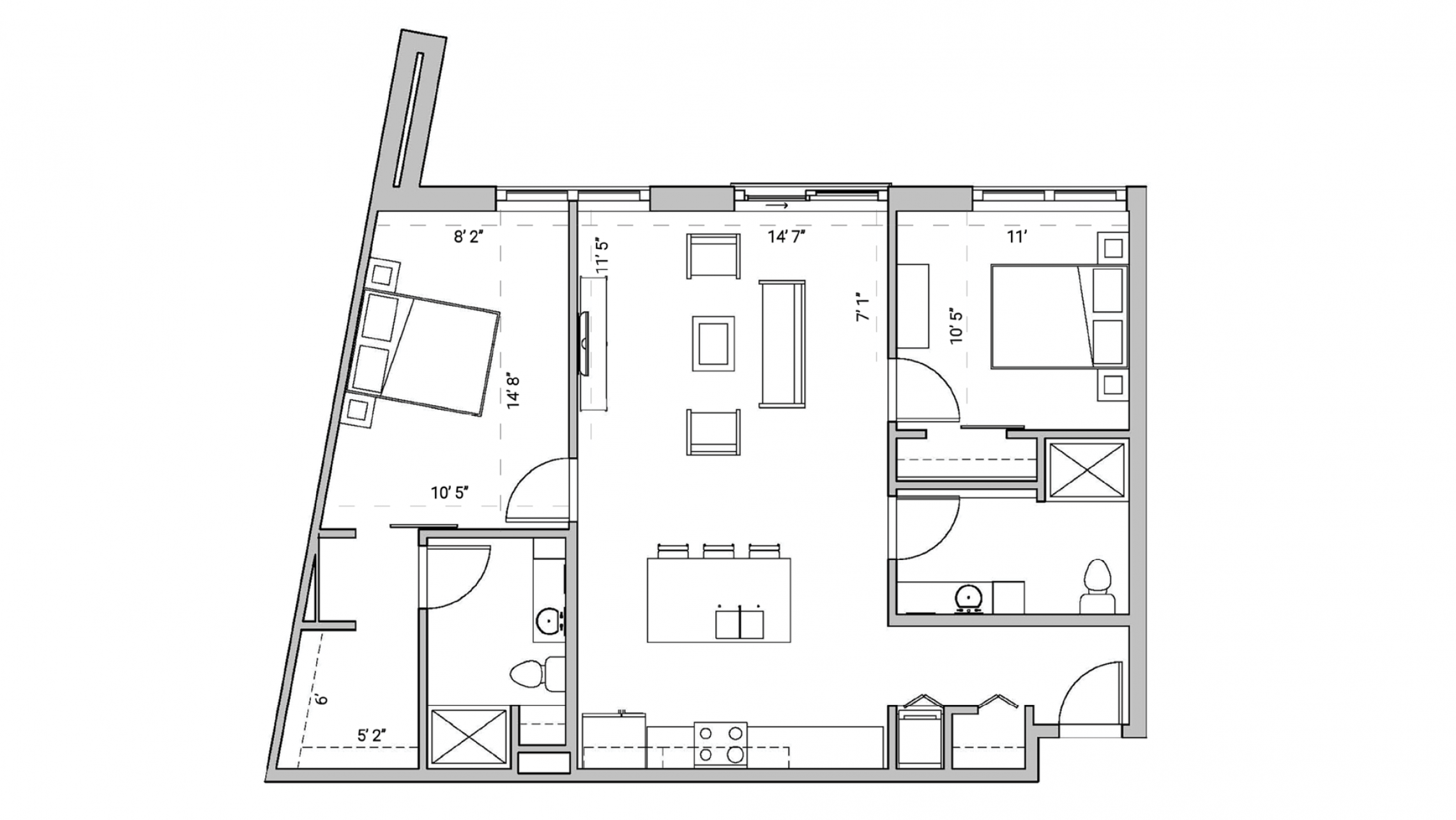 ULI Seven27 222 - Two Bedroom, Two Bathroom