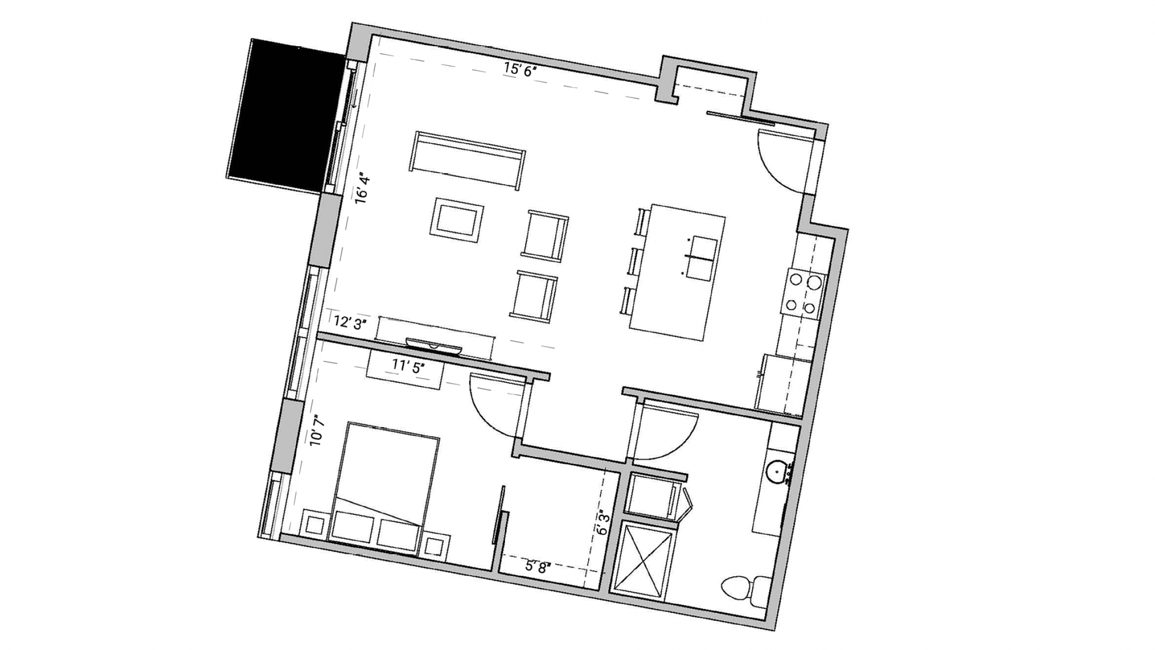 ULI Seven27 226 - One Bedroom, One Bathroom