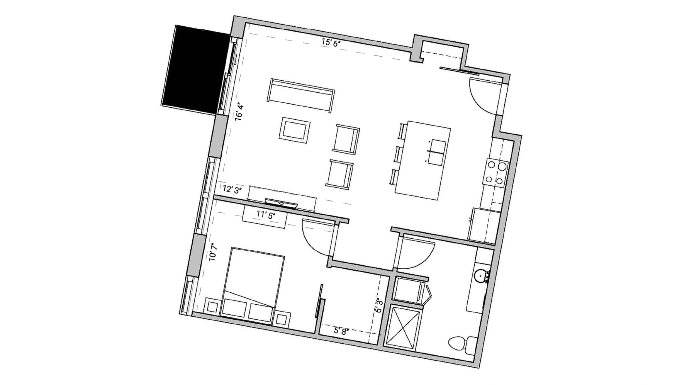 ULI Seven27 230 - One Bedroom, One Bathroom