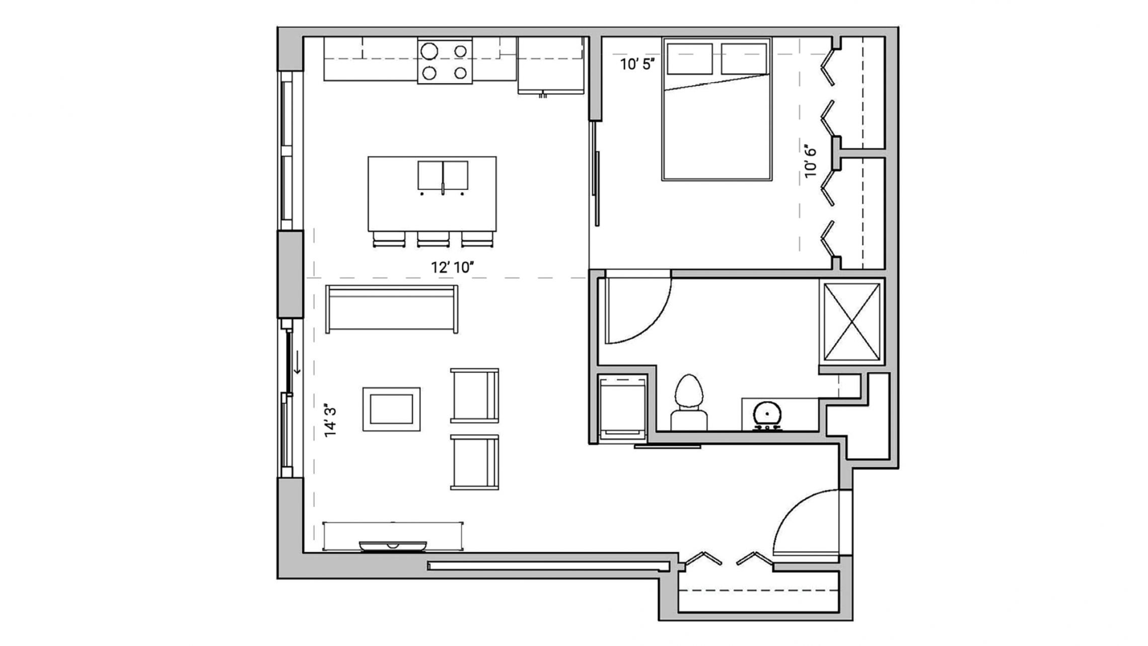 ULI Seven27 304 - One Bedroom, One Bathroom