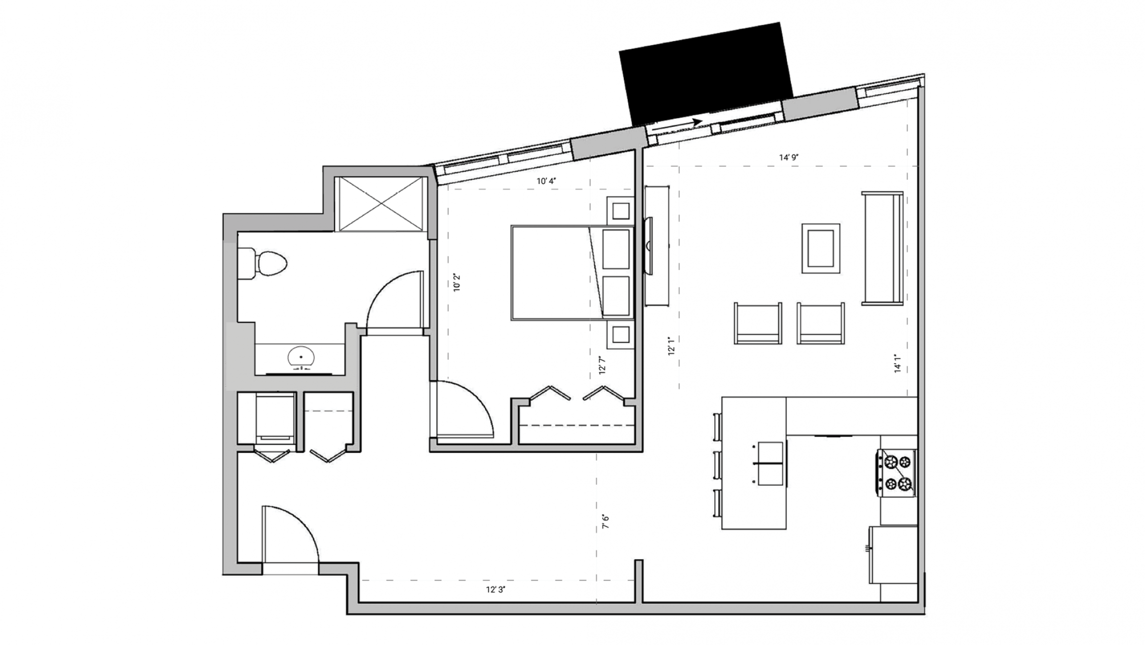 ULI Seven27 305 - One Bedroom, One Bathroom