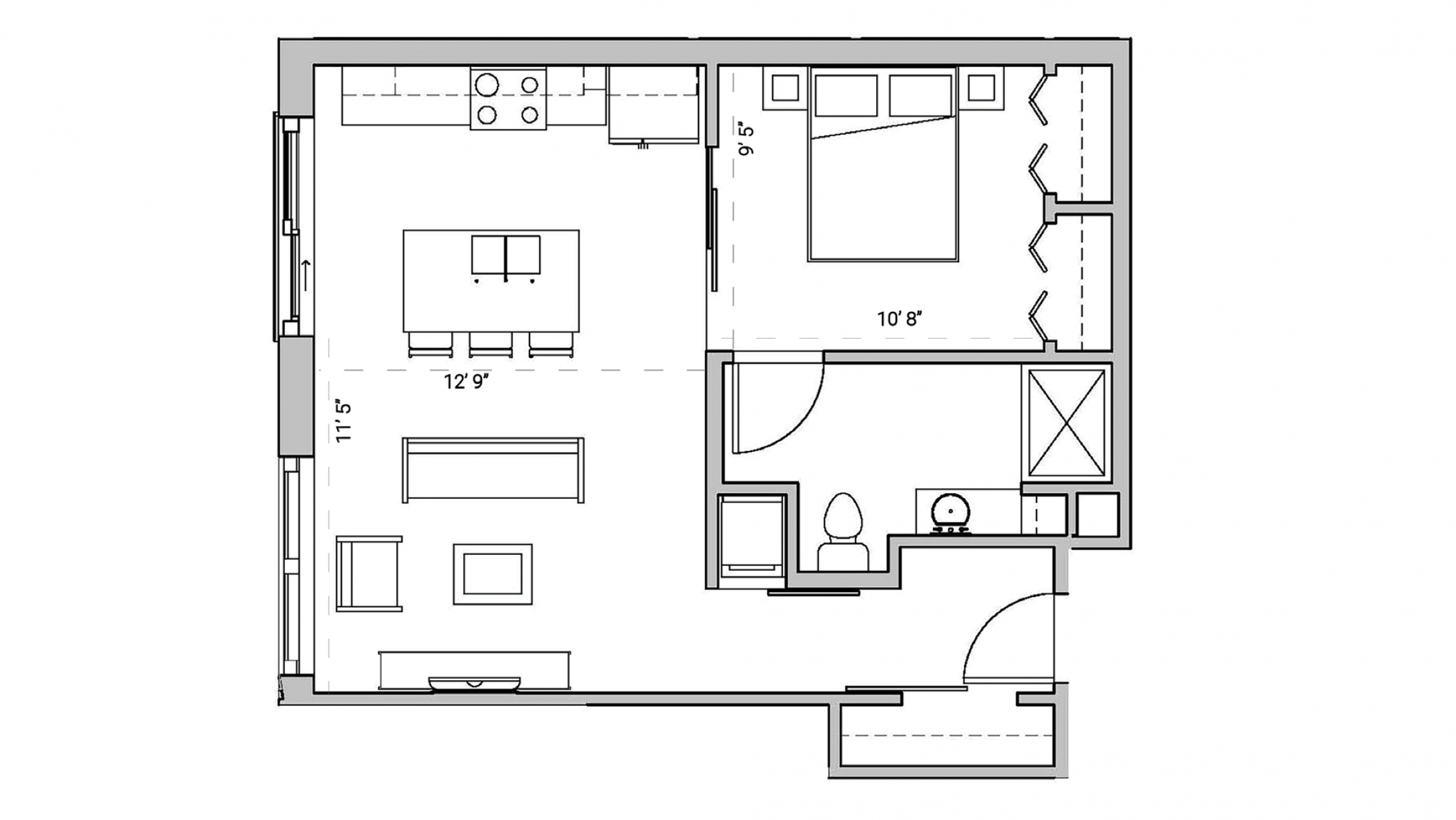 ULI Seven27 308 - One Bedroom, One Bathroom