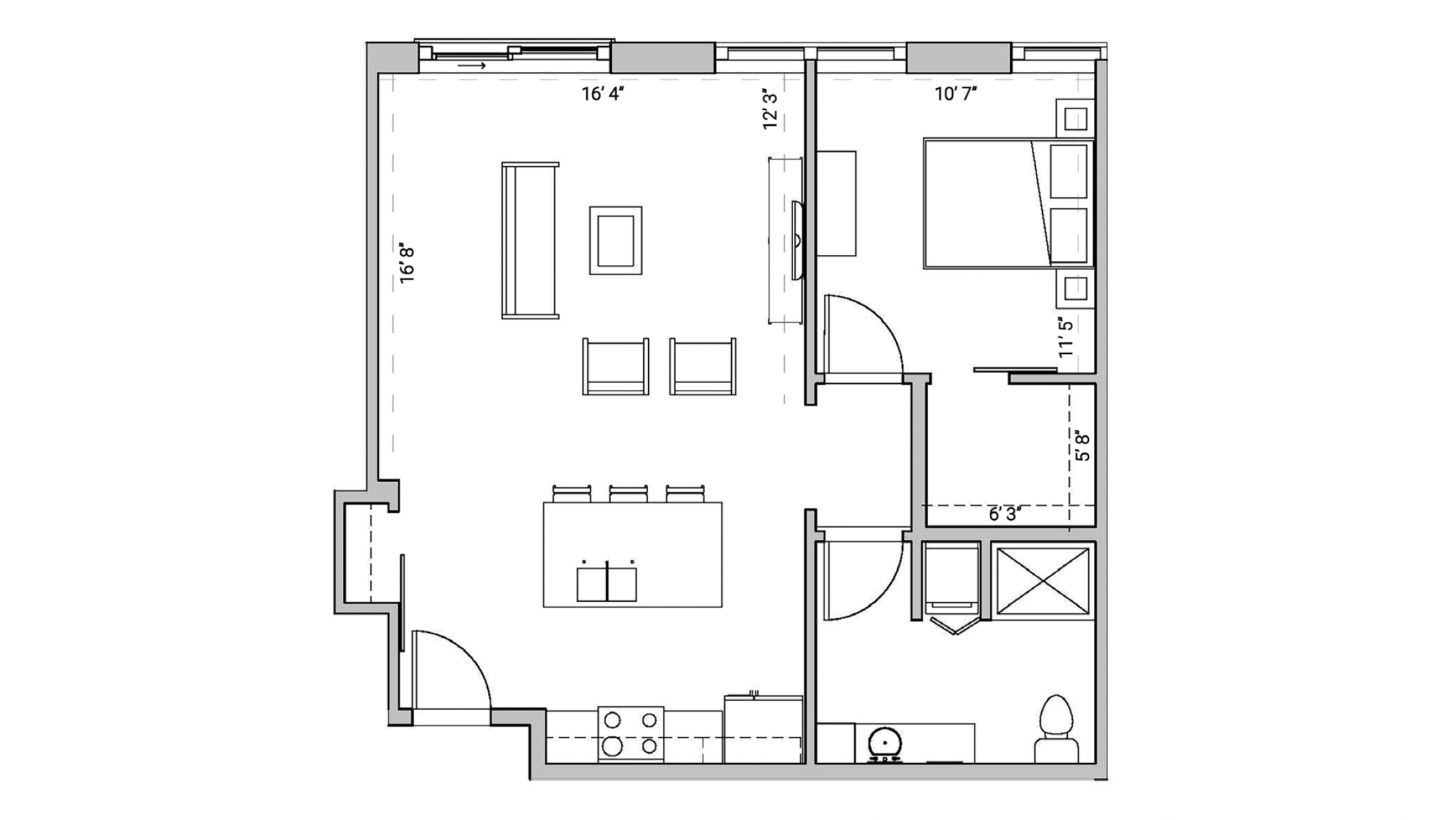 ULI Seven27 317 - One Bedroom, One Bathroom