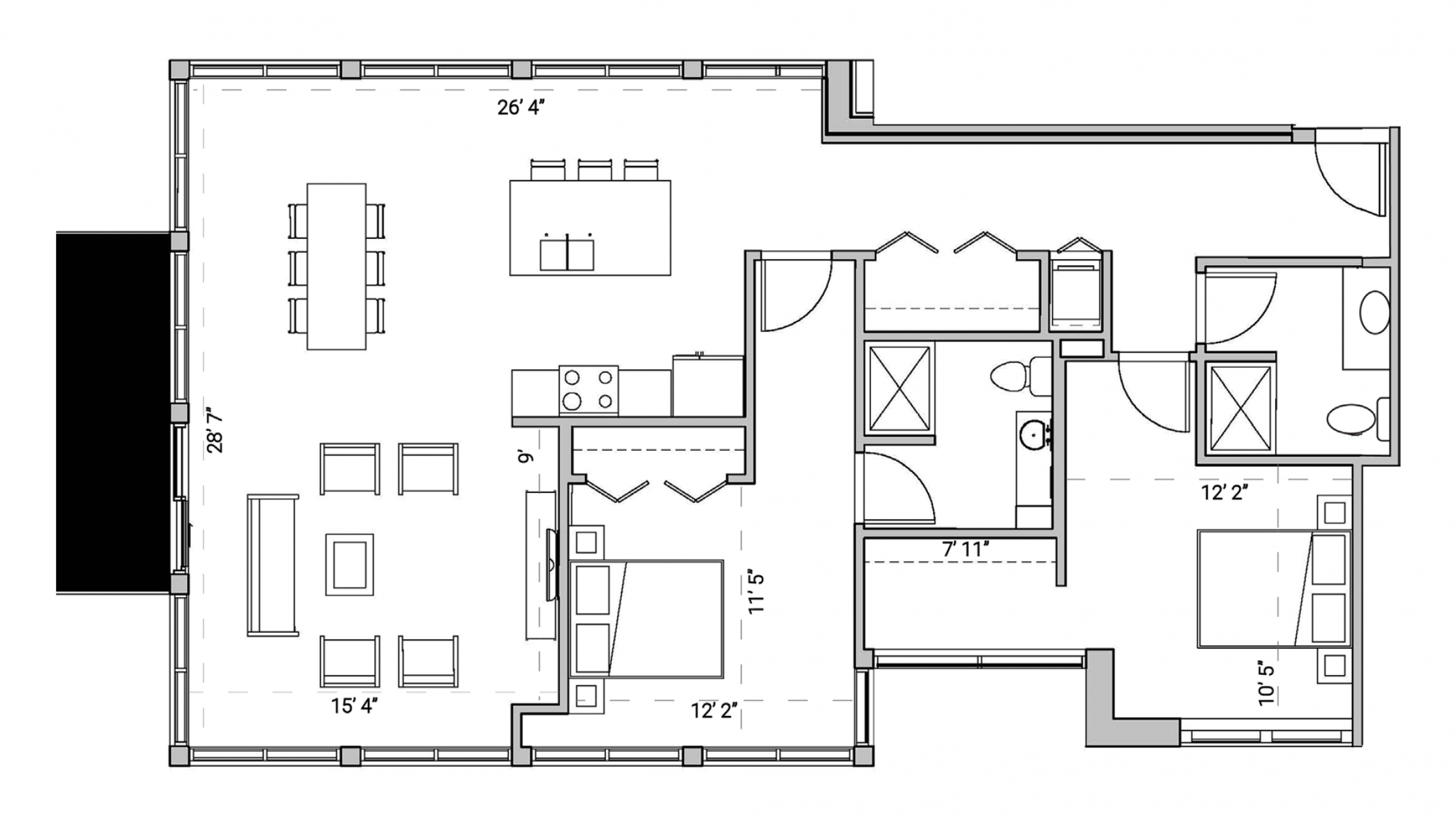 ULI Seven27 340 - Two Bedroom, Two Bathroom