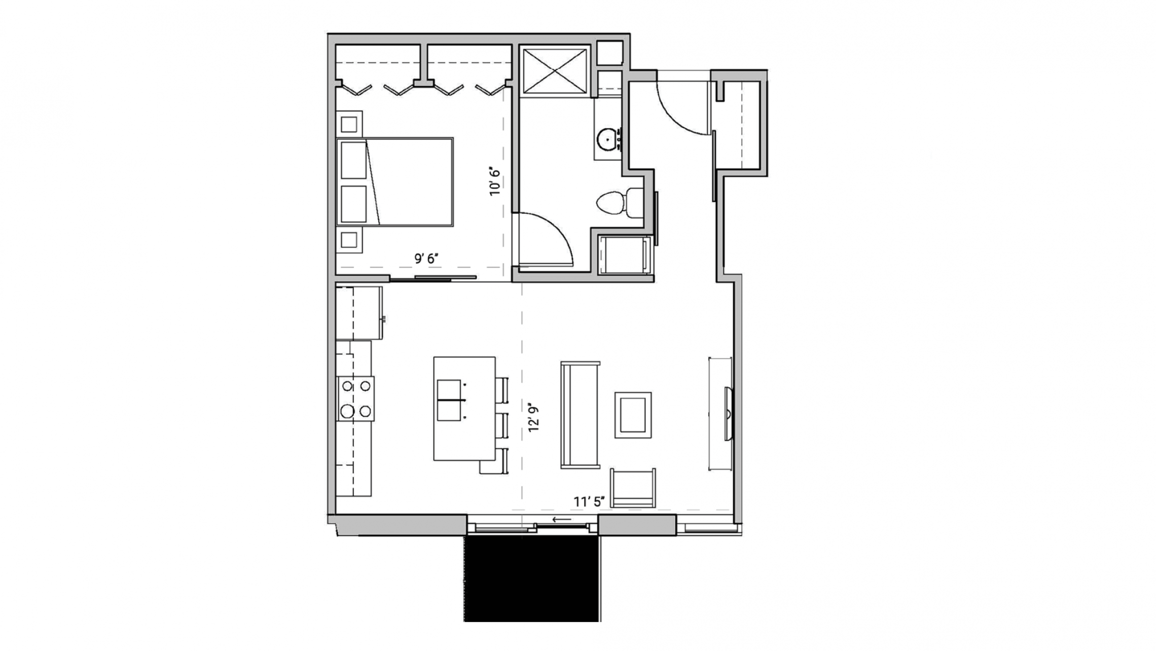 ULI Seven27 413 - One Bedroom, One Bathroom