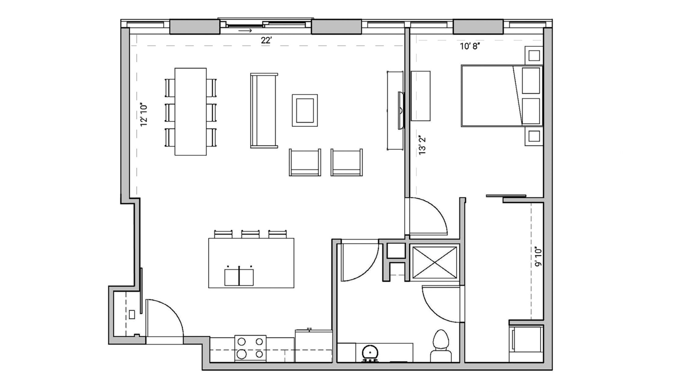 ULI Seven27 316 - One Bedroom, One Bathroom