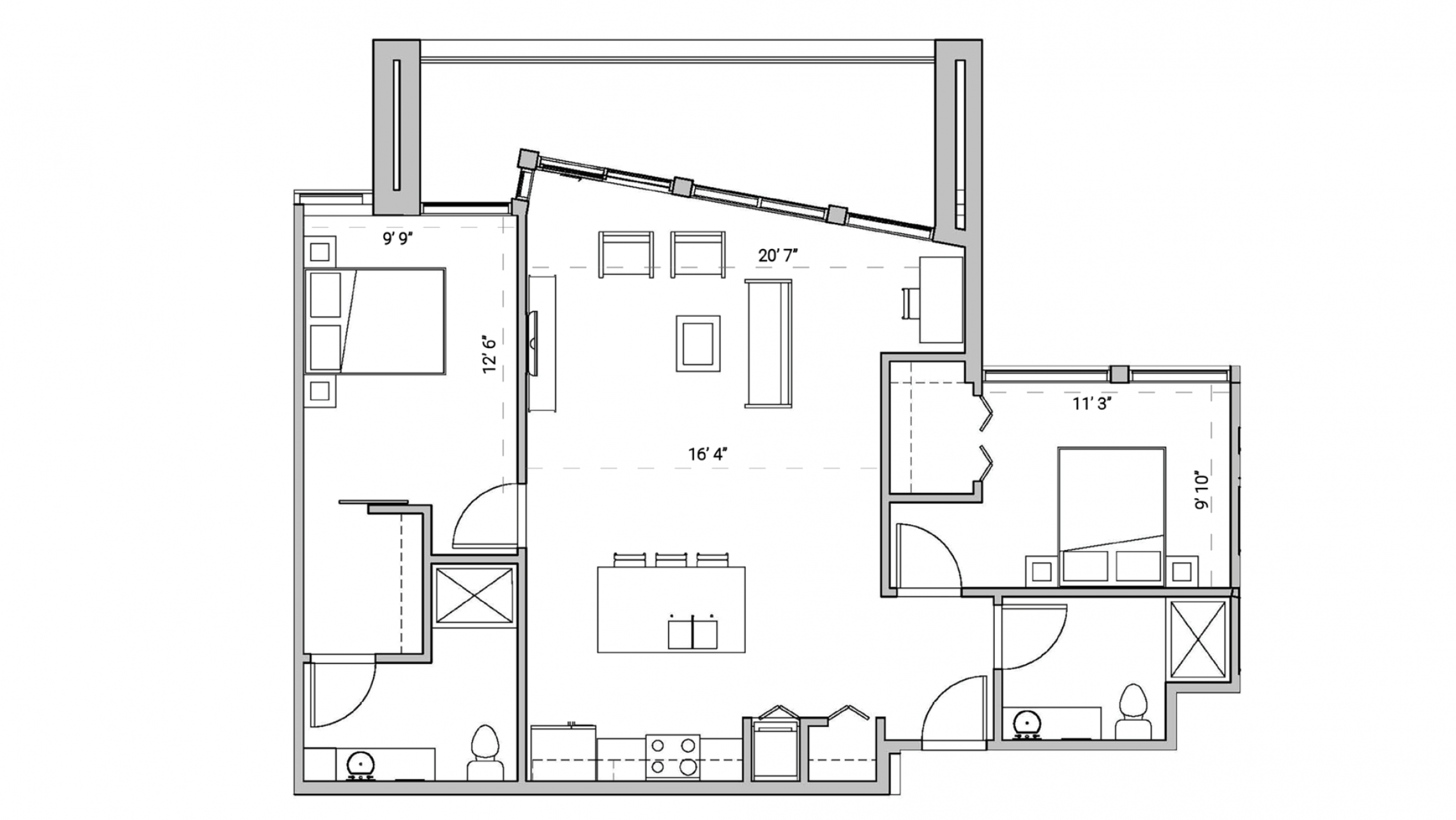 ULI Seven27 422 - Two Bedroom, Two Bathroom