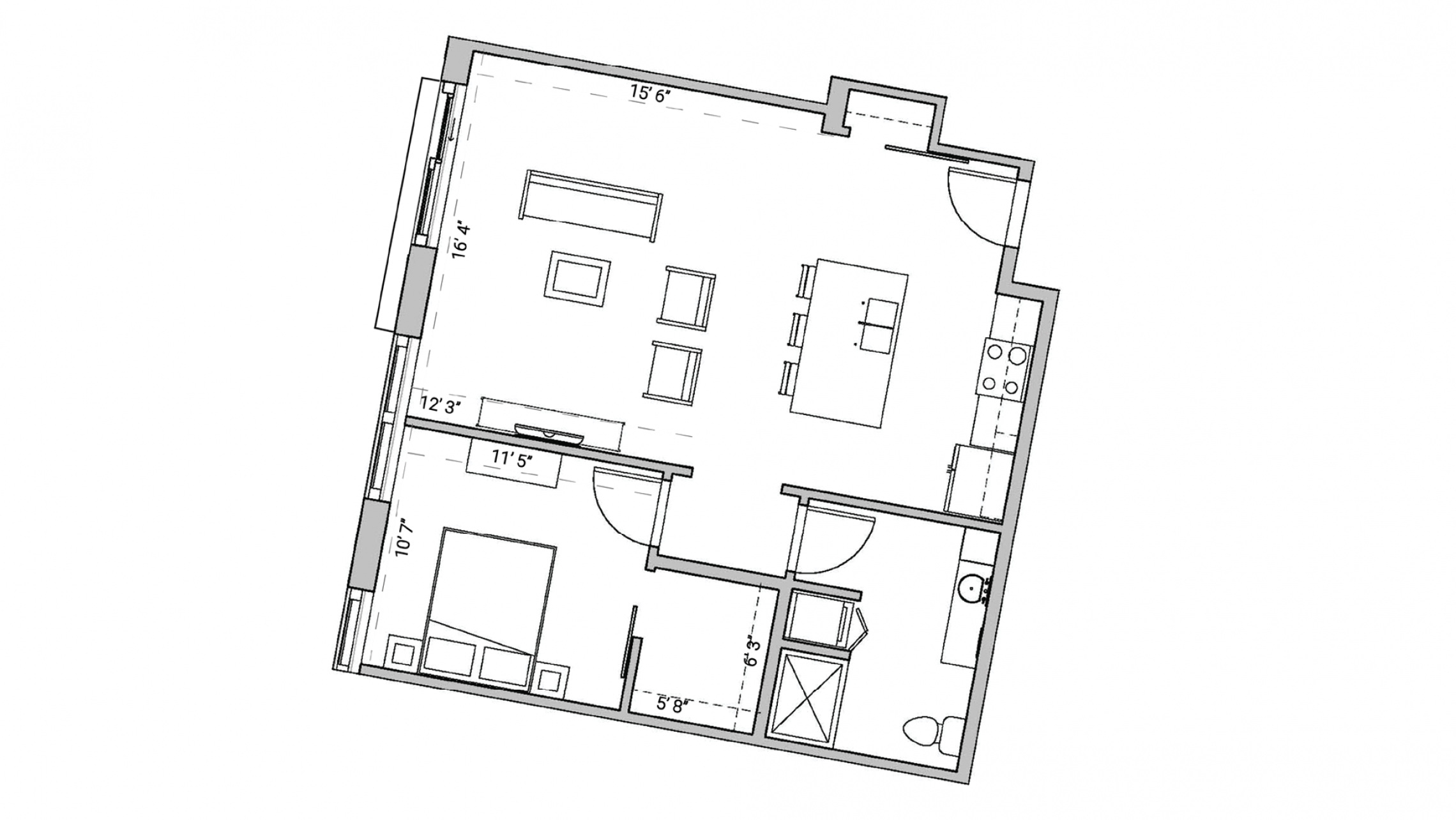 ULI Seven27 431 - One Bedroom, One Bathroom