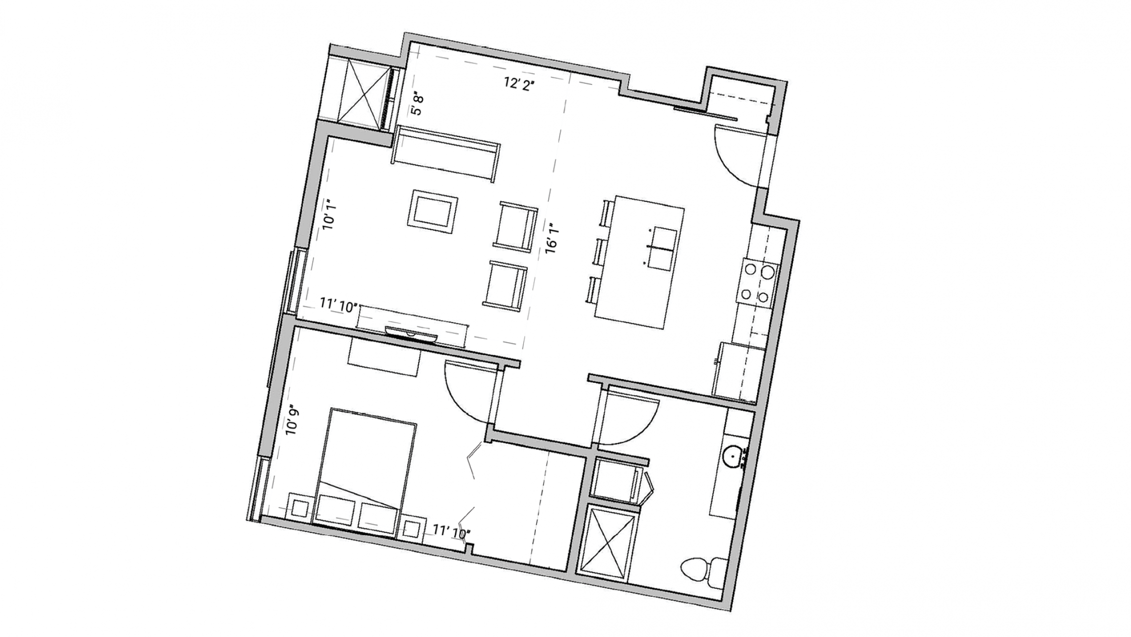 ULI Seven27 437 - One Bedroom, One Bathroom