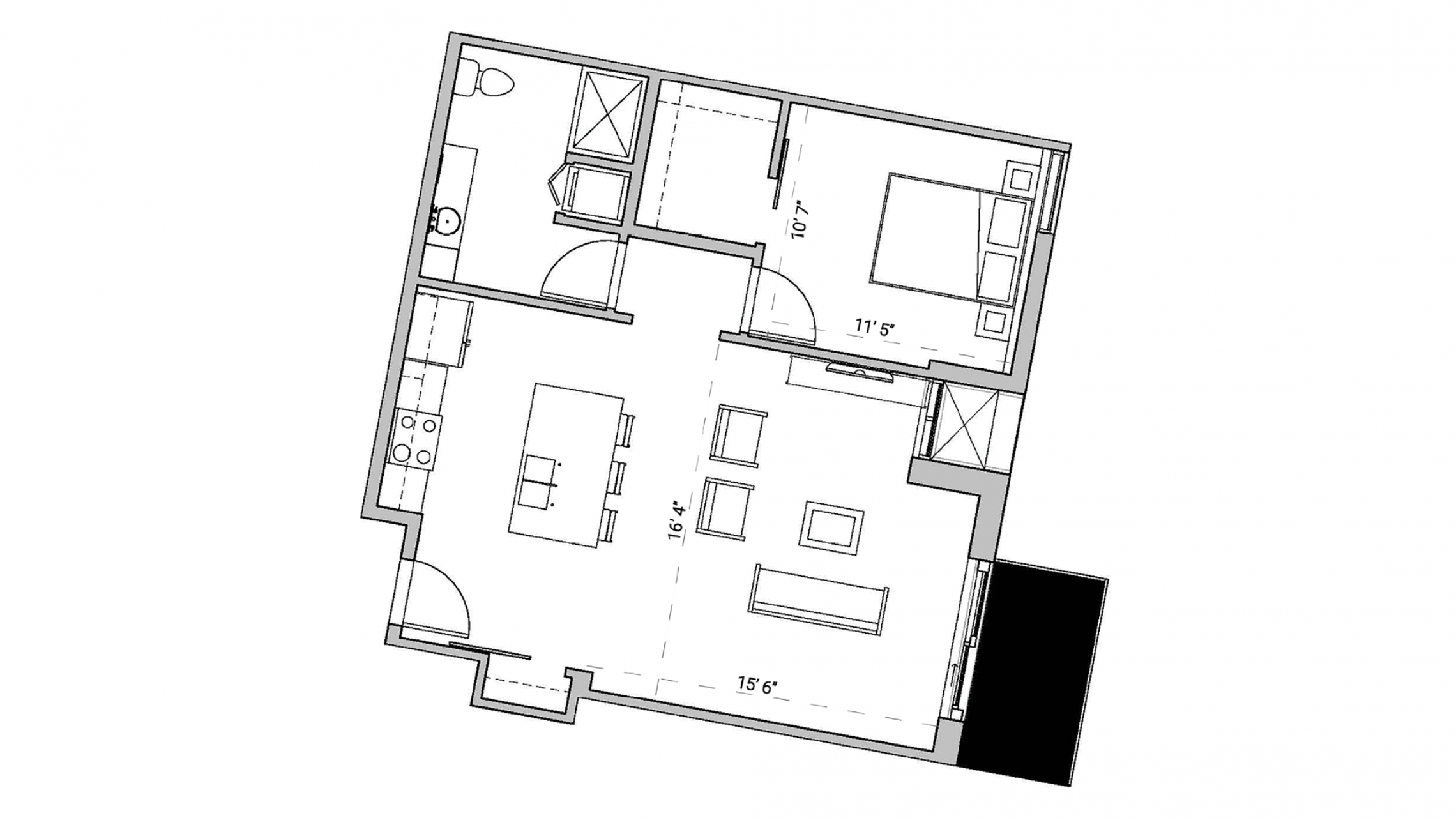 ULI Seven27 526 - One Bedroom, One Bathroom