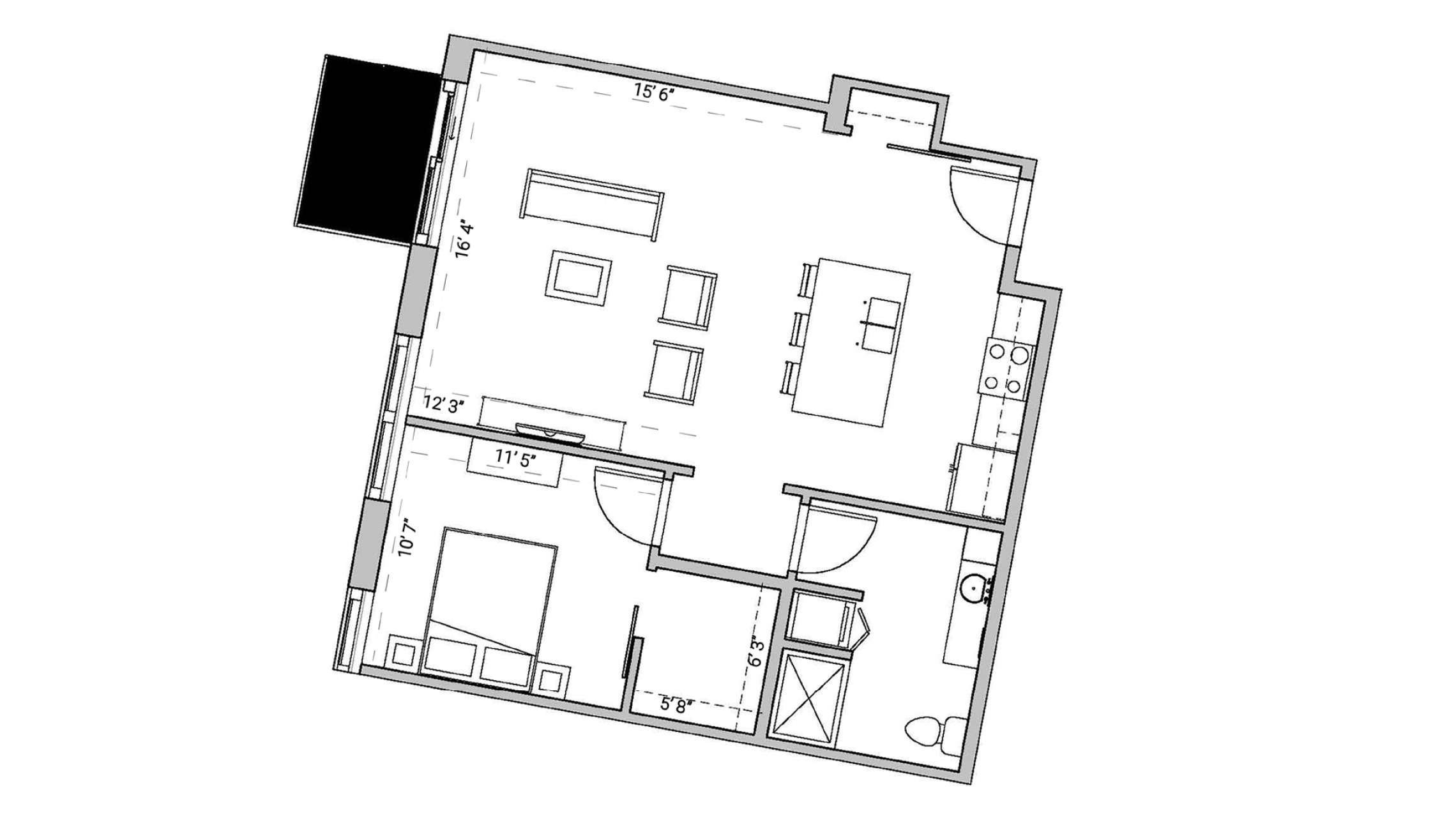 ULI Seven27 528 - One Bedroom, One Bathroom