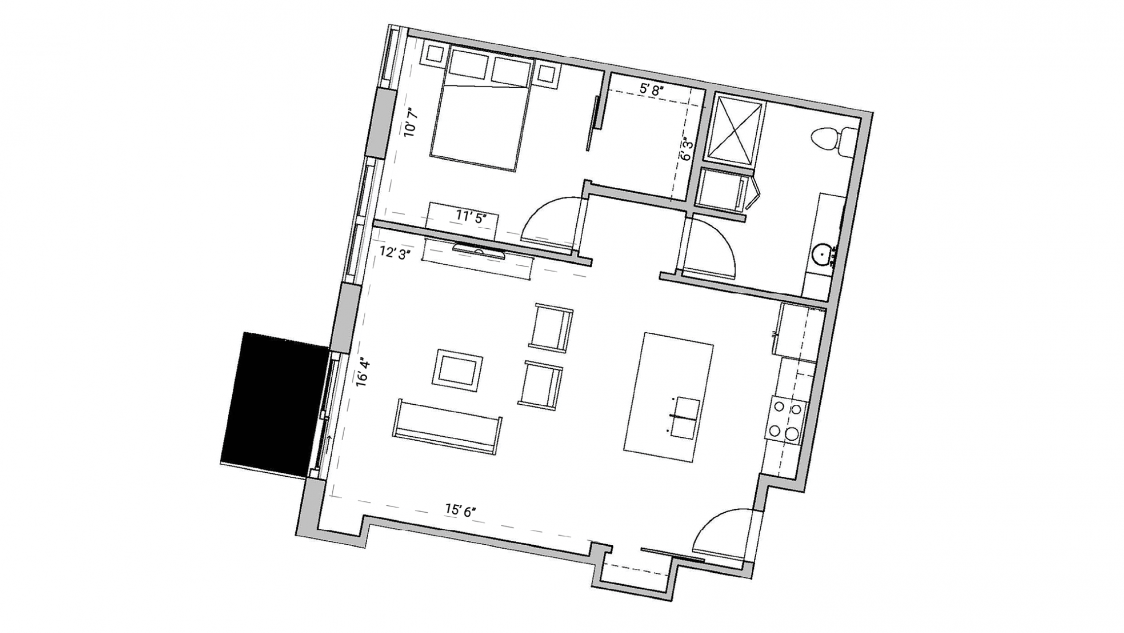 ULI Seven27 535 - One Bedroom, One Bathroom