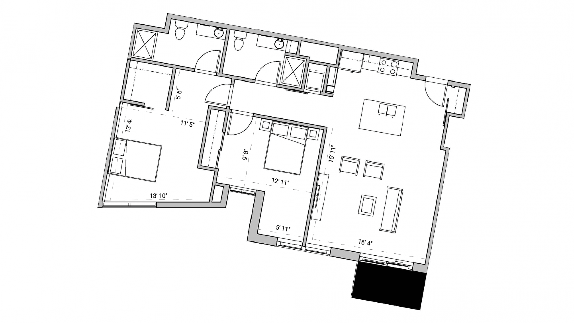 ULI Seven27 536 - Two Bedroom, Two Bathroom