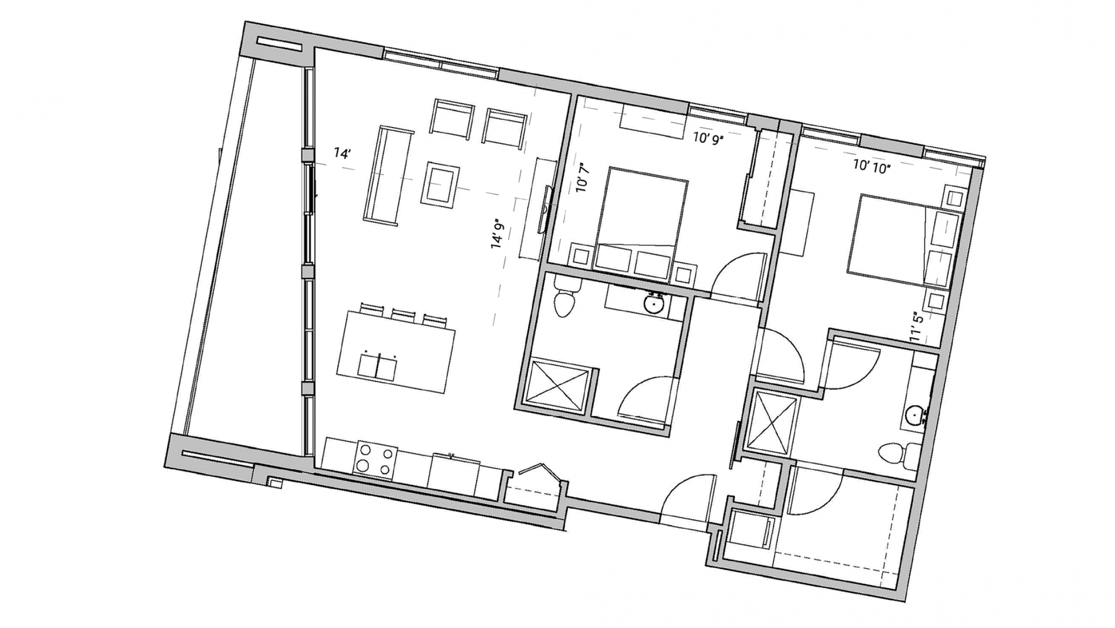 ULI Seven27 539 - Two Bedroom, Two Bathroom