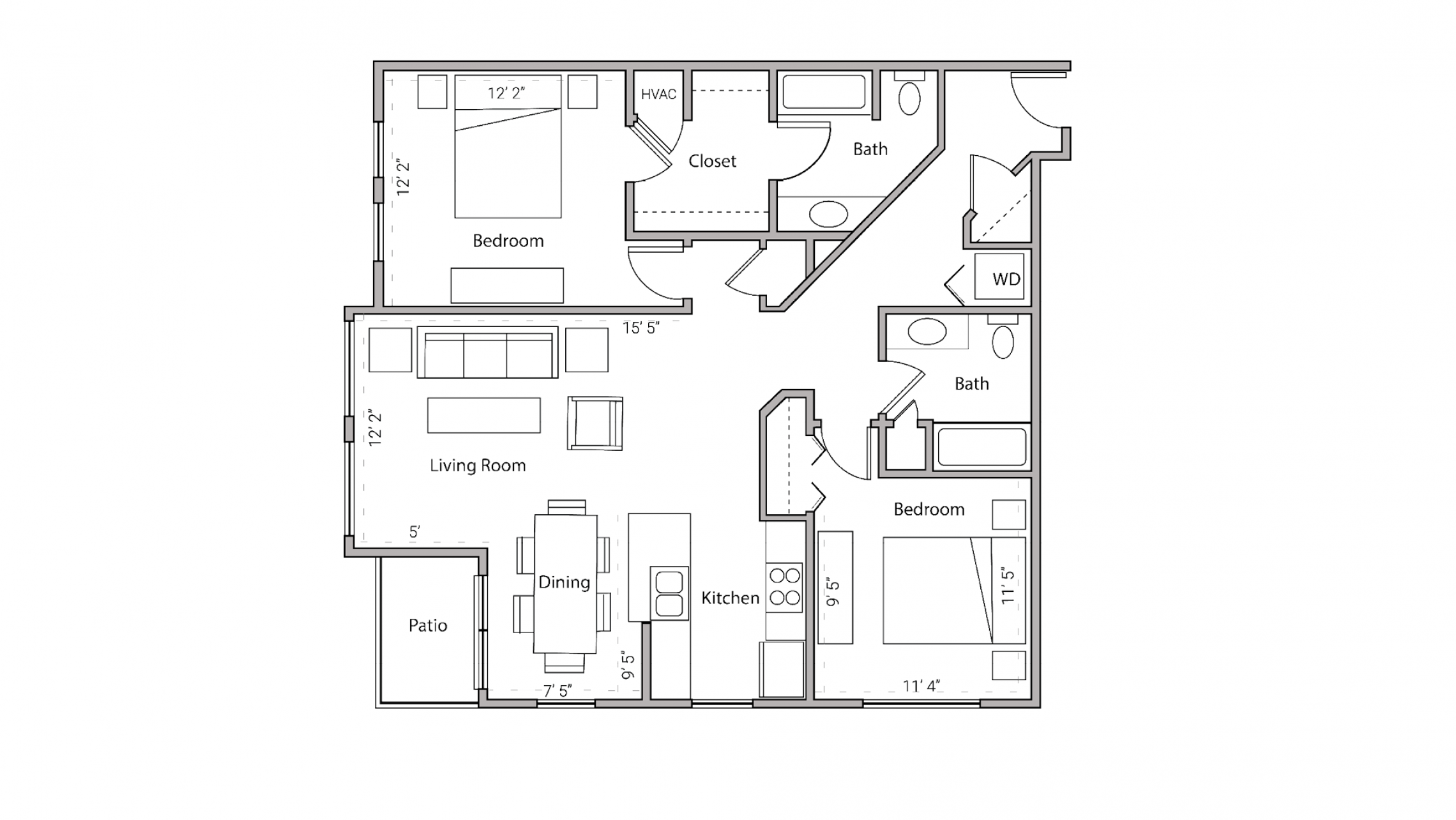 ULI City Place 104 - Two Bedroom, Two Bathroom