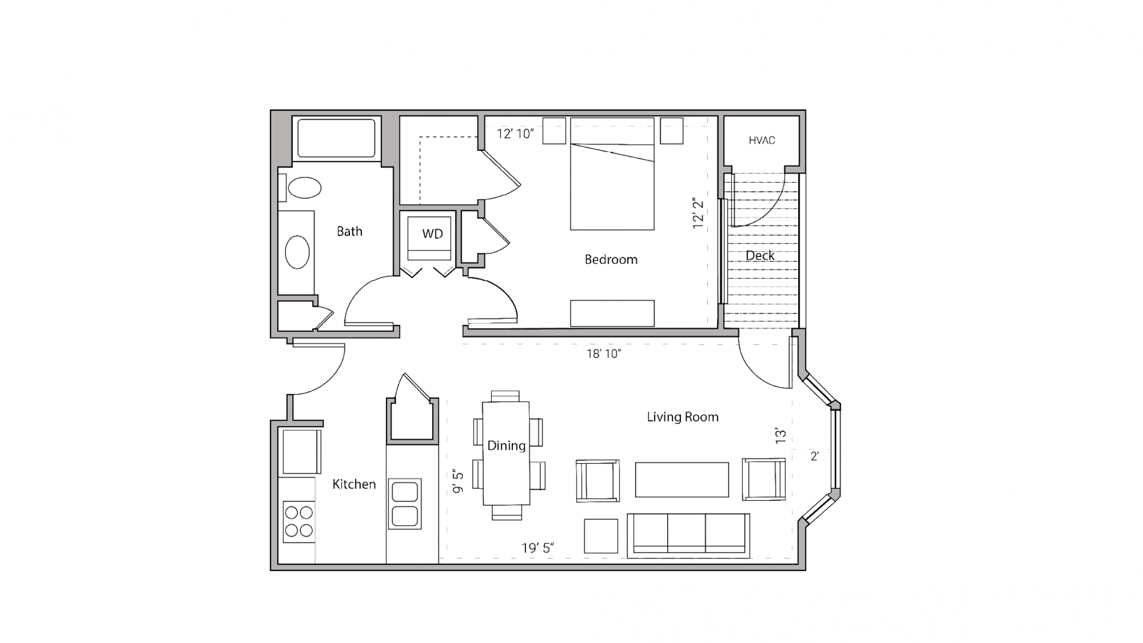 ULI City Place 201 - One Bedroom, One Bathroom