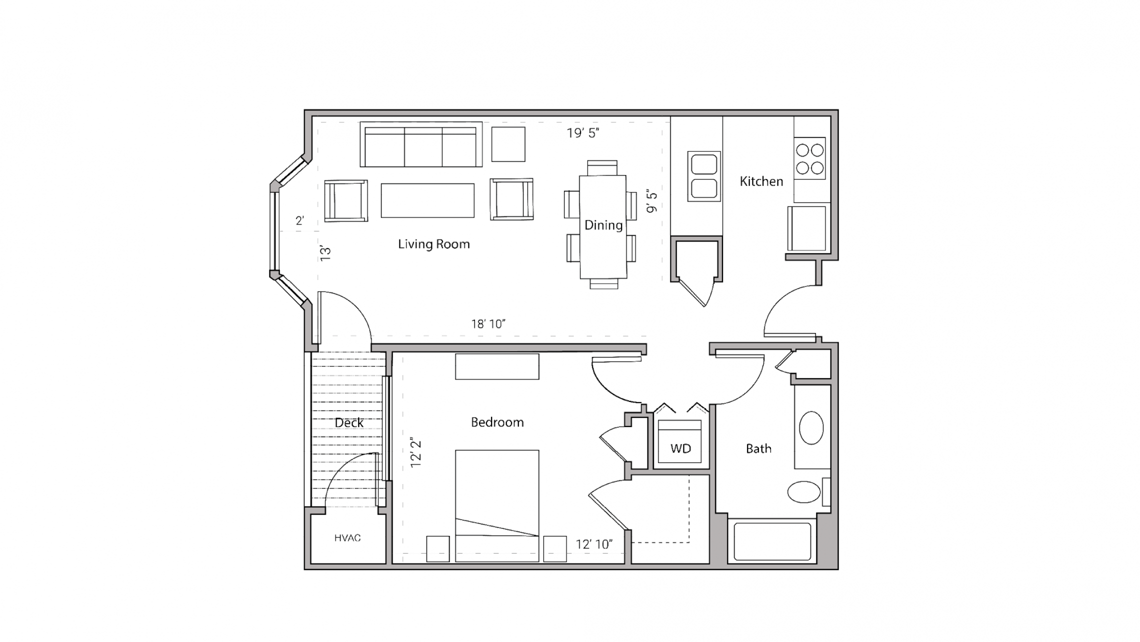 ULI City Place 205 - One Bedroom, One Bathroom