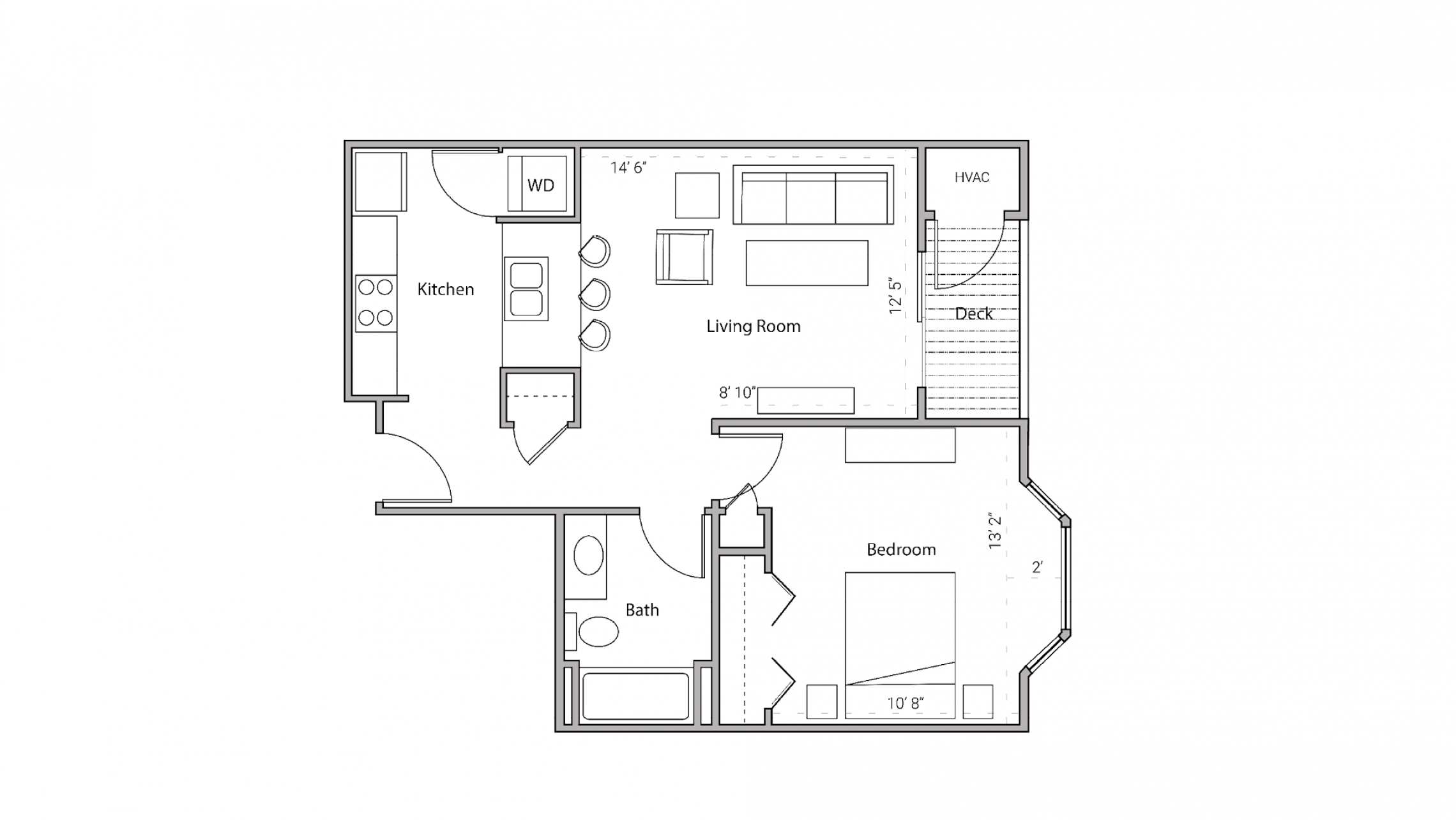 ULI City Place 210 - One Bedroom, One Bathroom