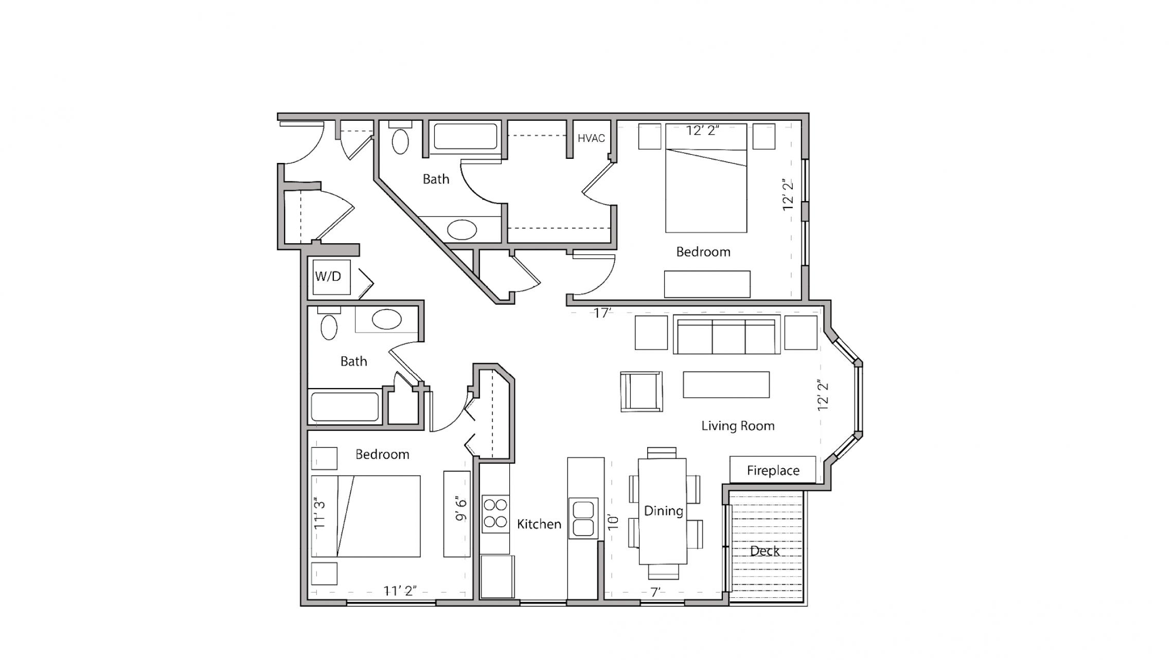 ULI City Place 302 - Two Bedroom, Two Bathroom