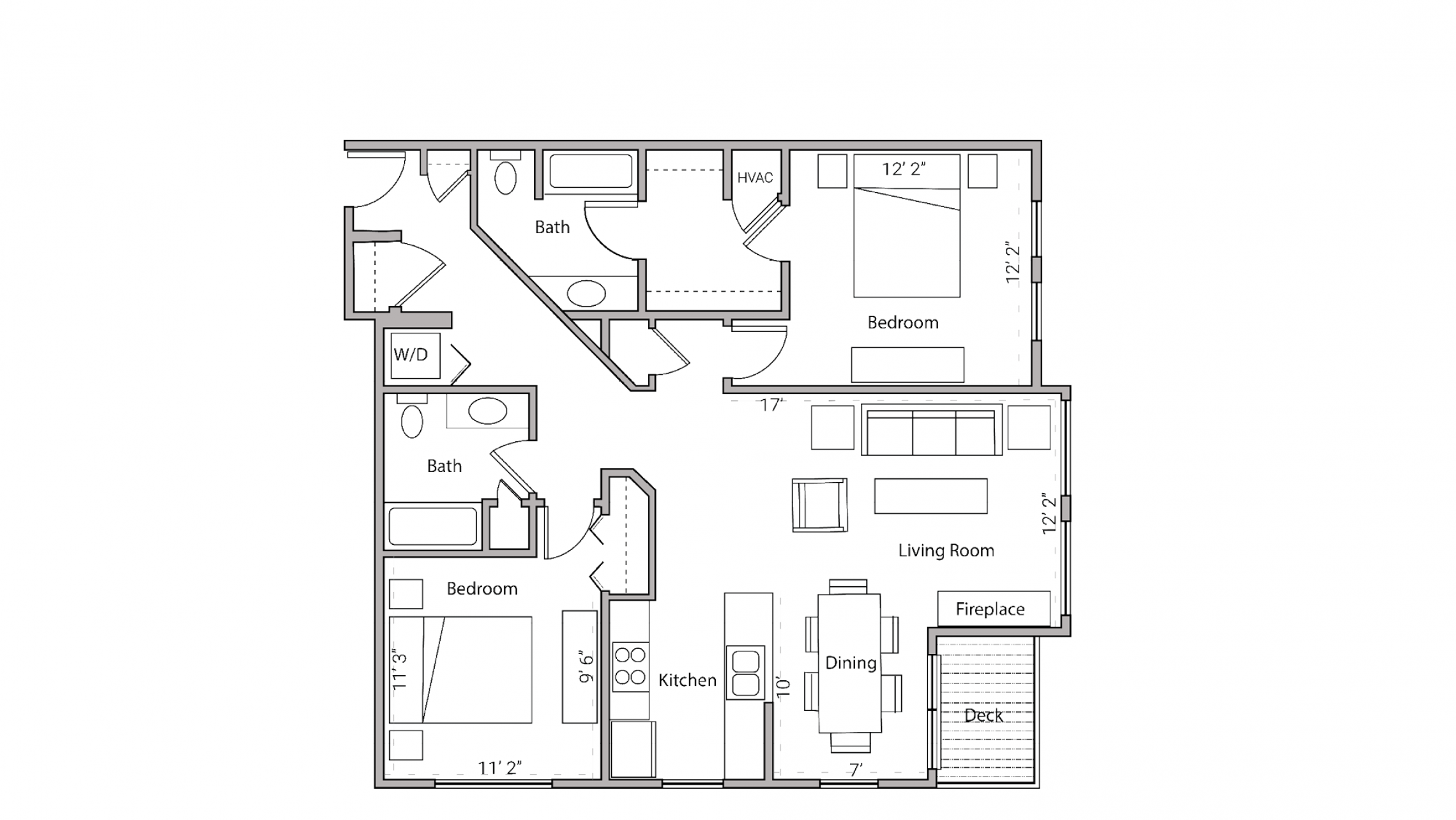 ULI City Place 402 - Two Bedroom, Two Bathroom