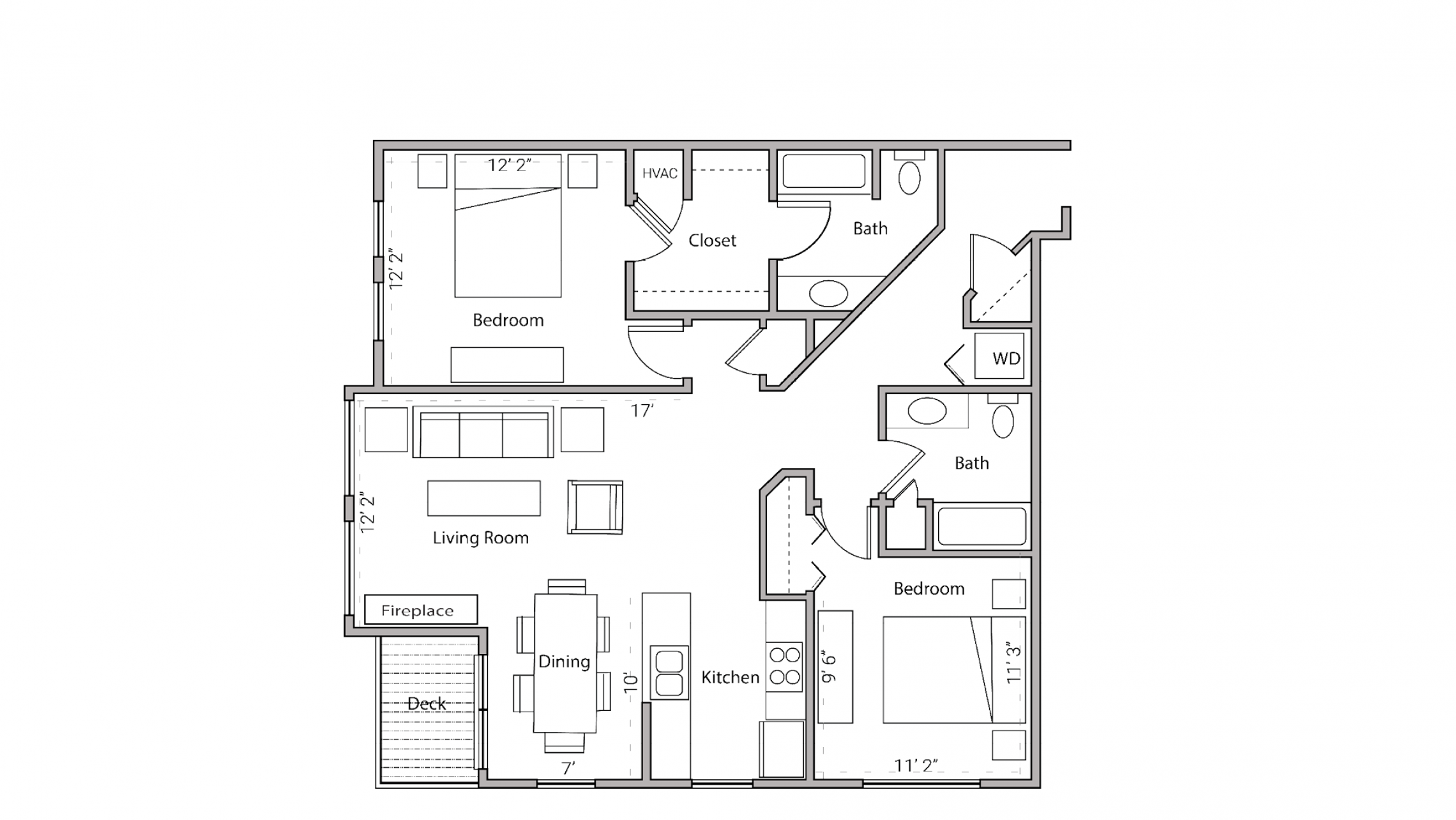 ULI City Place 404 - Two Bedroom, Two Bathroom
