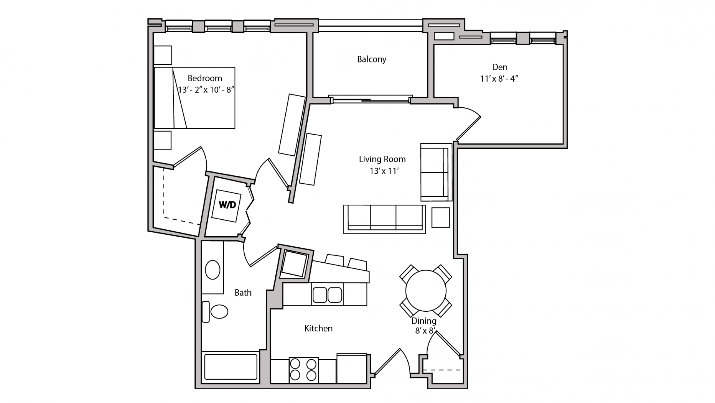 ULI The Depot 1-215 - One Bedroom Plus Den, One Bathroom