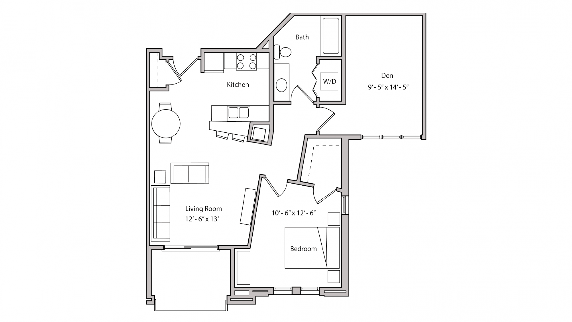 ULI The Depot 1-416 - One Bedroom Plus Den, One Bathroom