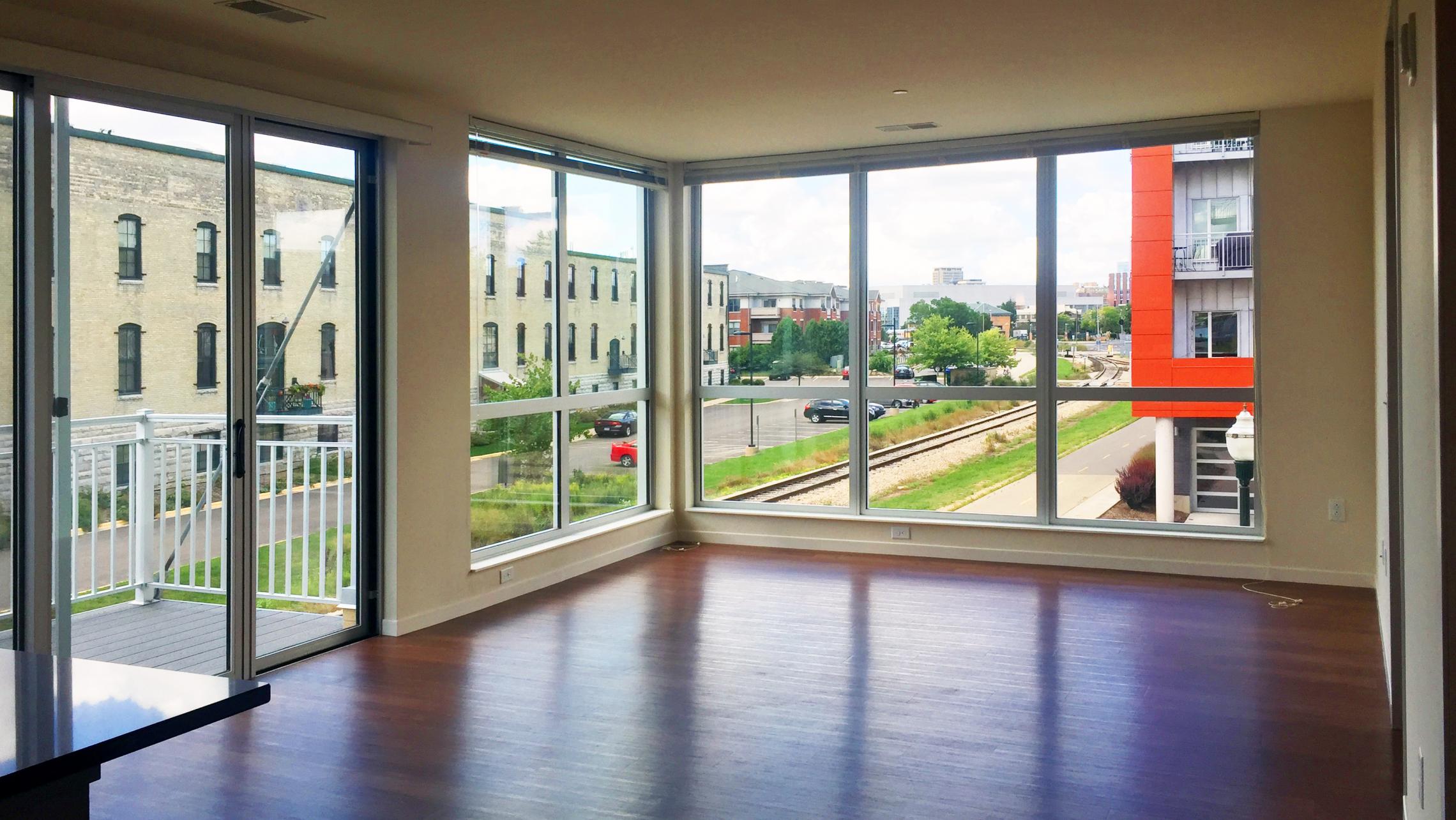 Nine-Line-at-The-Yards-Two-Bedroom-Apartment-214-Corner-Windows-Views-Stunning-Downtown-Madison-Bike-Path-Capitol-Lake-Modern-Upscale-Fitness-Gym-Dogs-Cats-Balcony-Patio