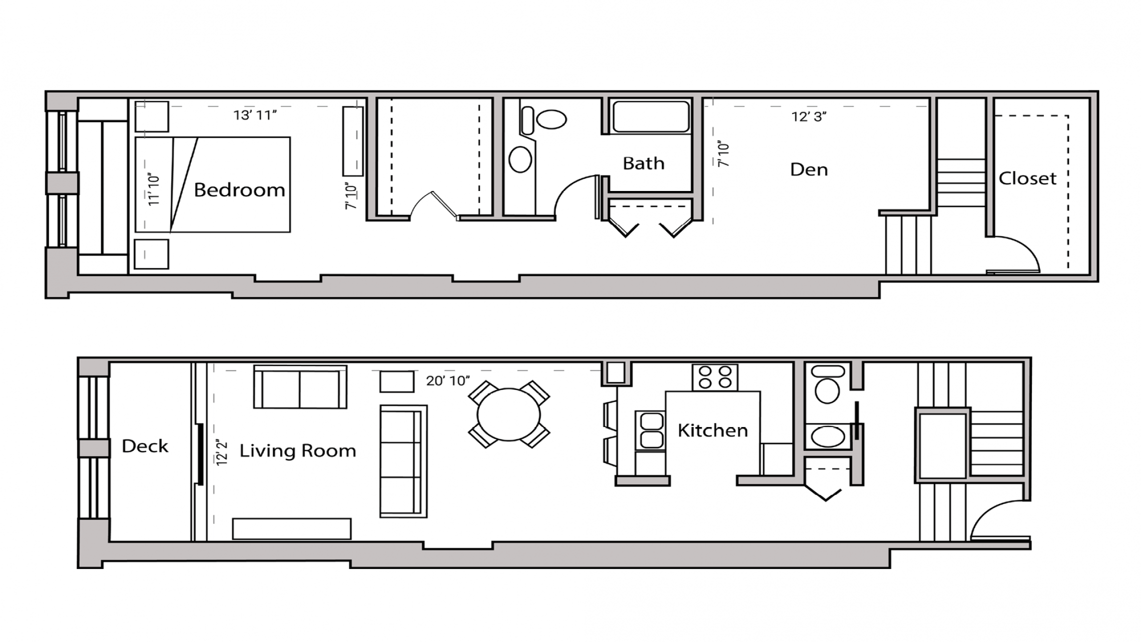 ULI Lincoln School 203 - One Bedroom Plus Den, One and  Half Bathroom