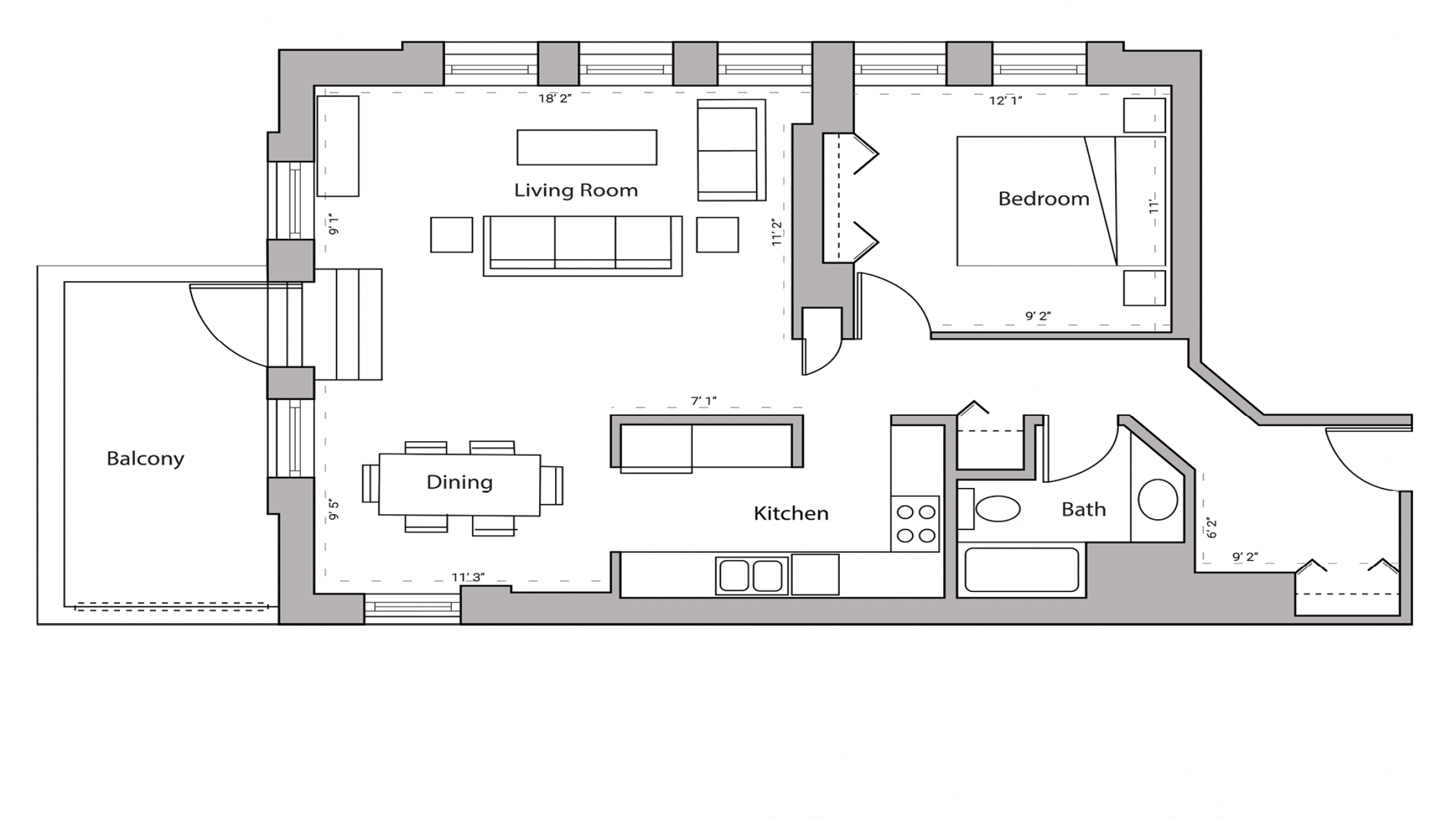 ULI Lincoln School 301 - One Bedroom, One Bathroom