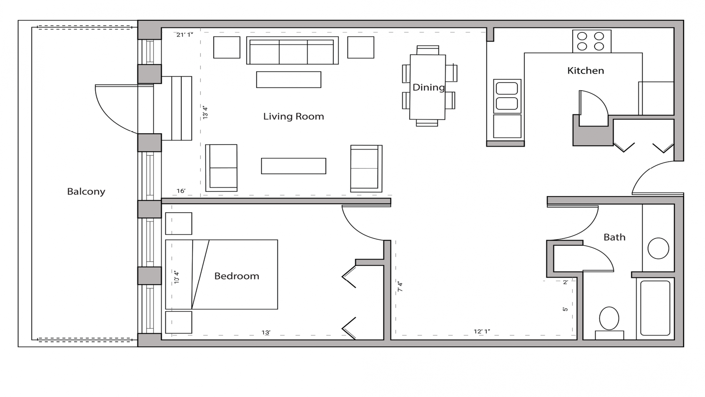 ULI Lincoln School 302 - One Bedroom, One Bathroom