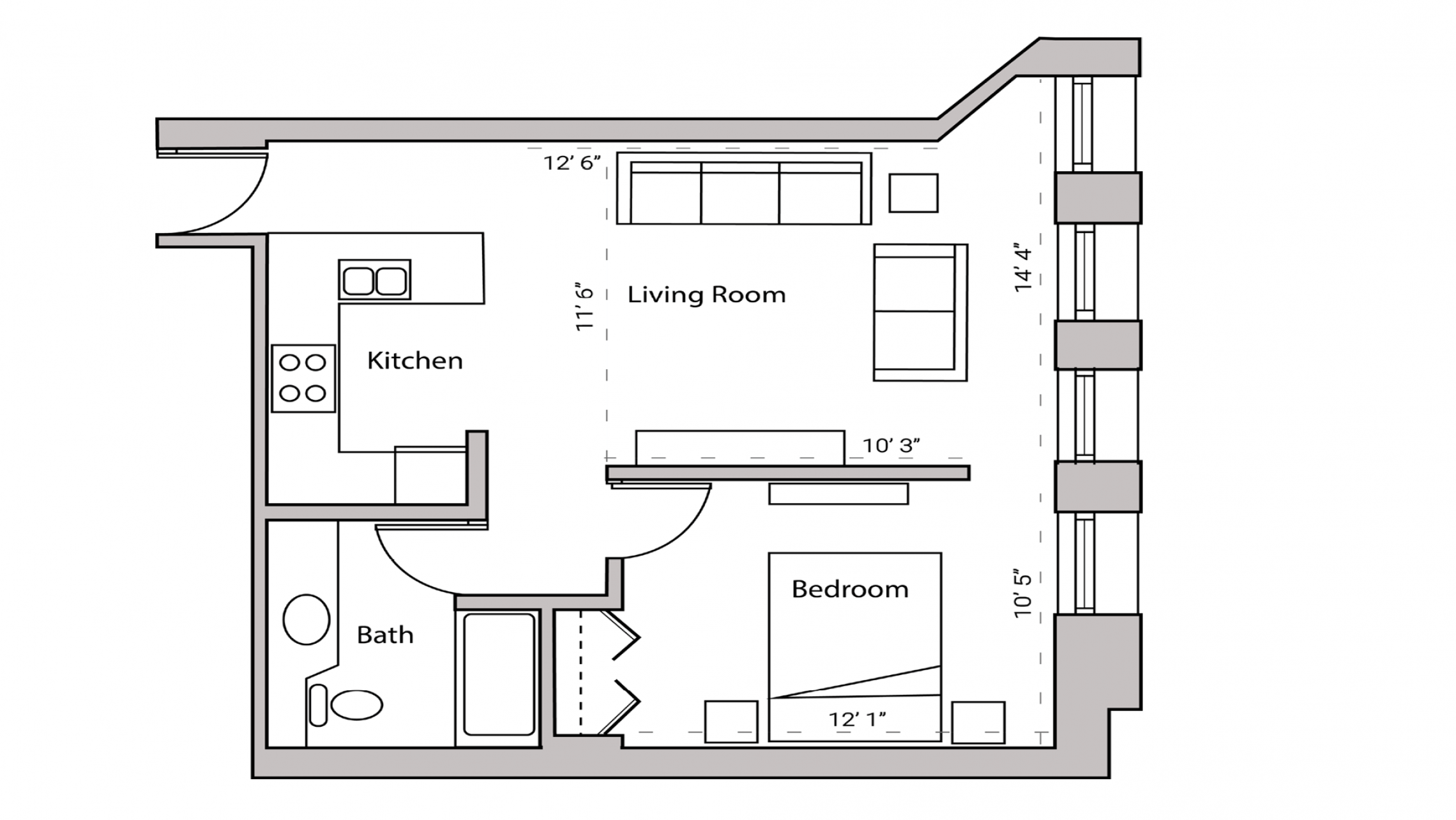 ULI Lincoln School 308 - One Bedroom, One Bathroom