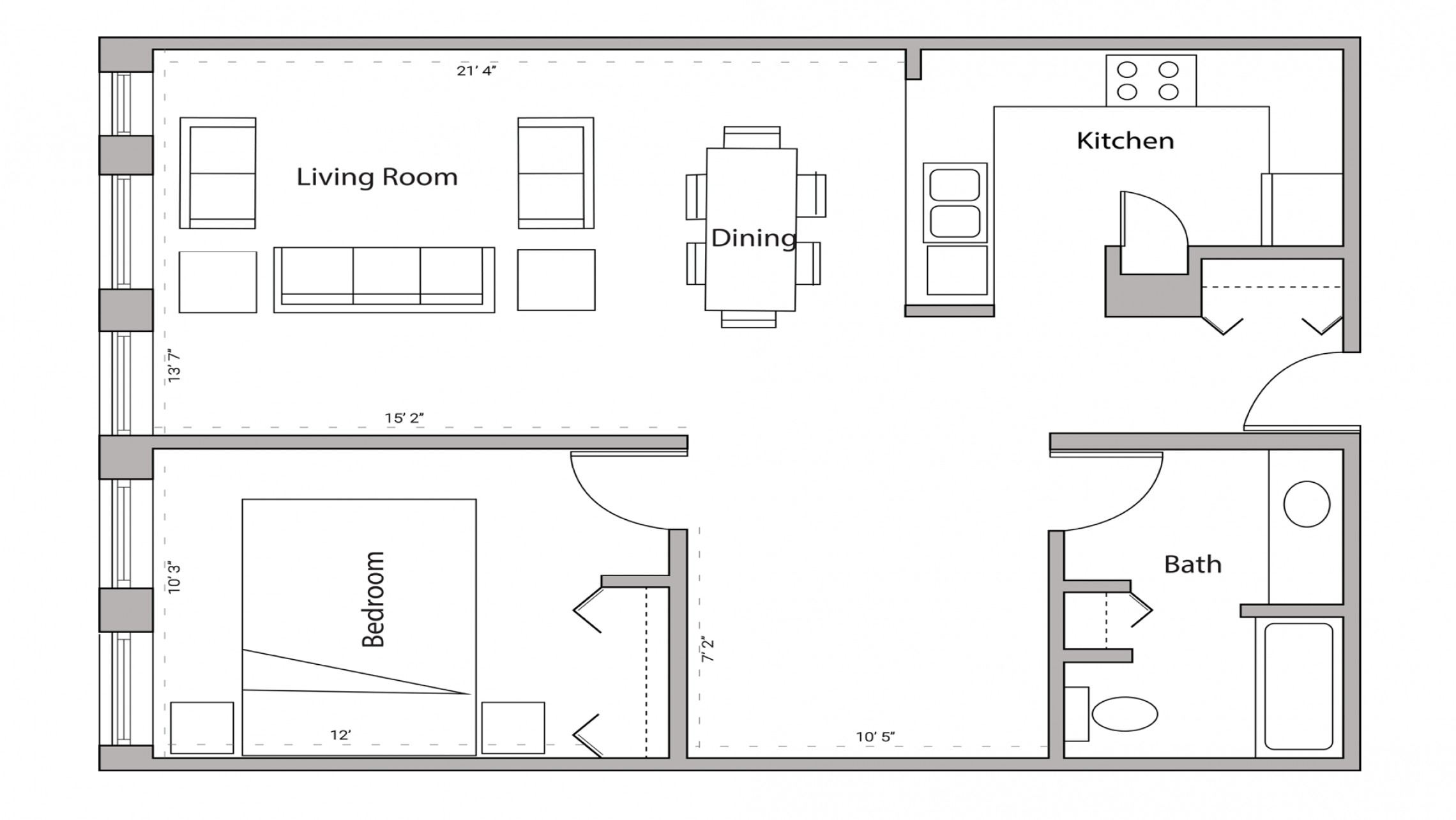 ULI Lincoln School 402 - One bedroom, One Bathroom