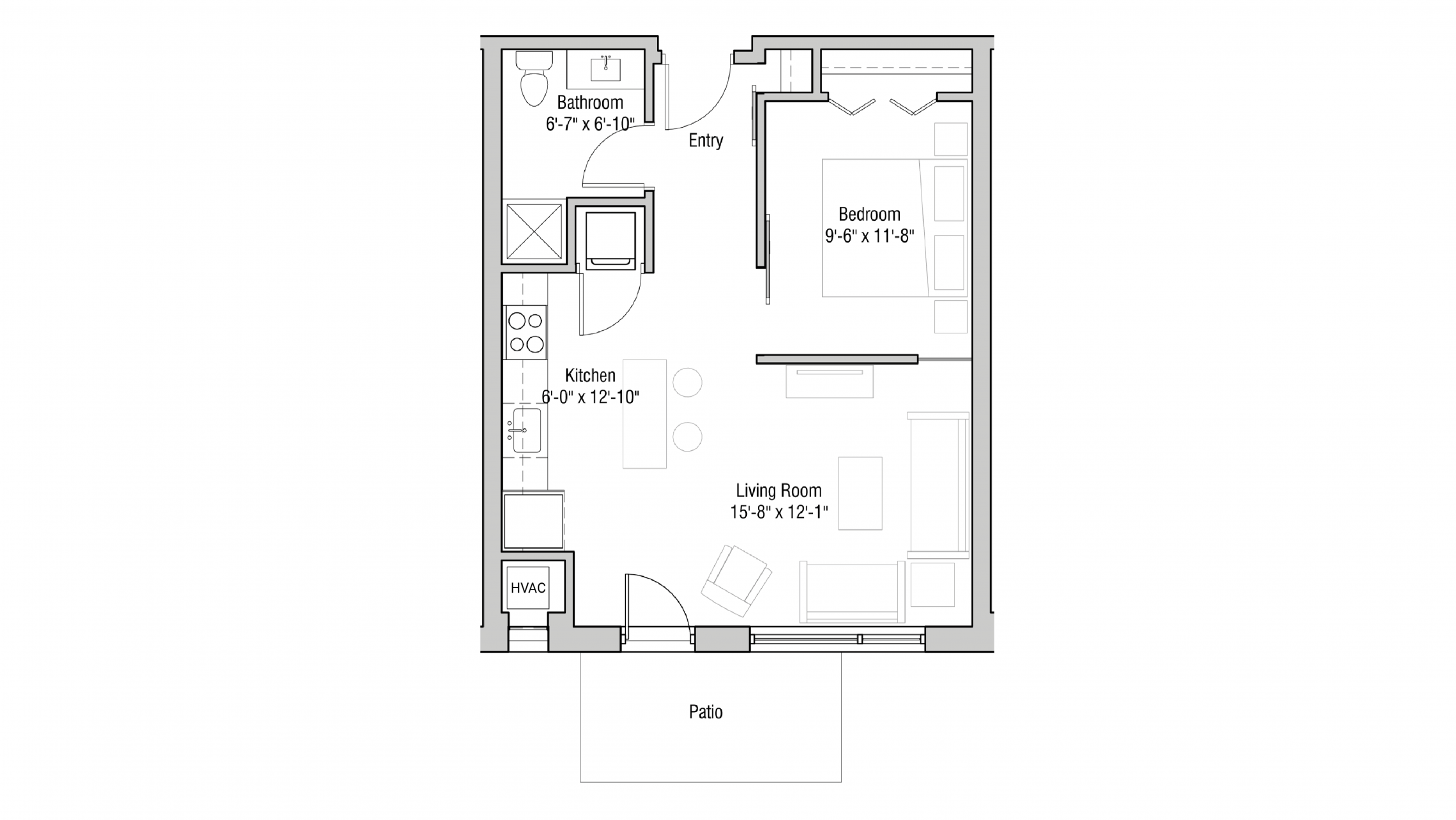 ULI Quarter Row 104 - One Bedroom, One Bathroom