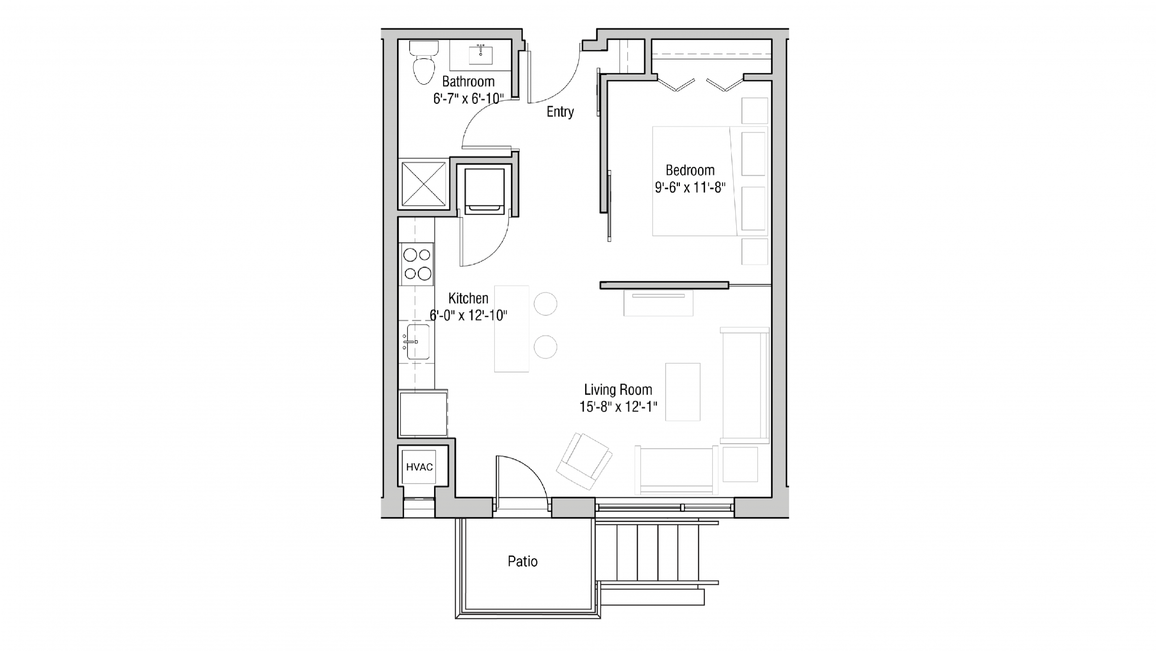 ULI Quarter Row 105 - One Bedroom, One Bathroom