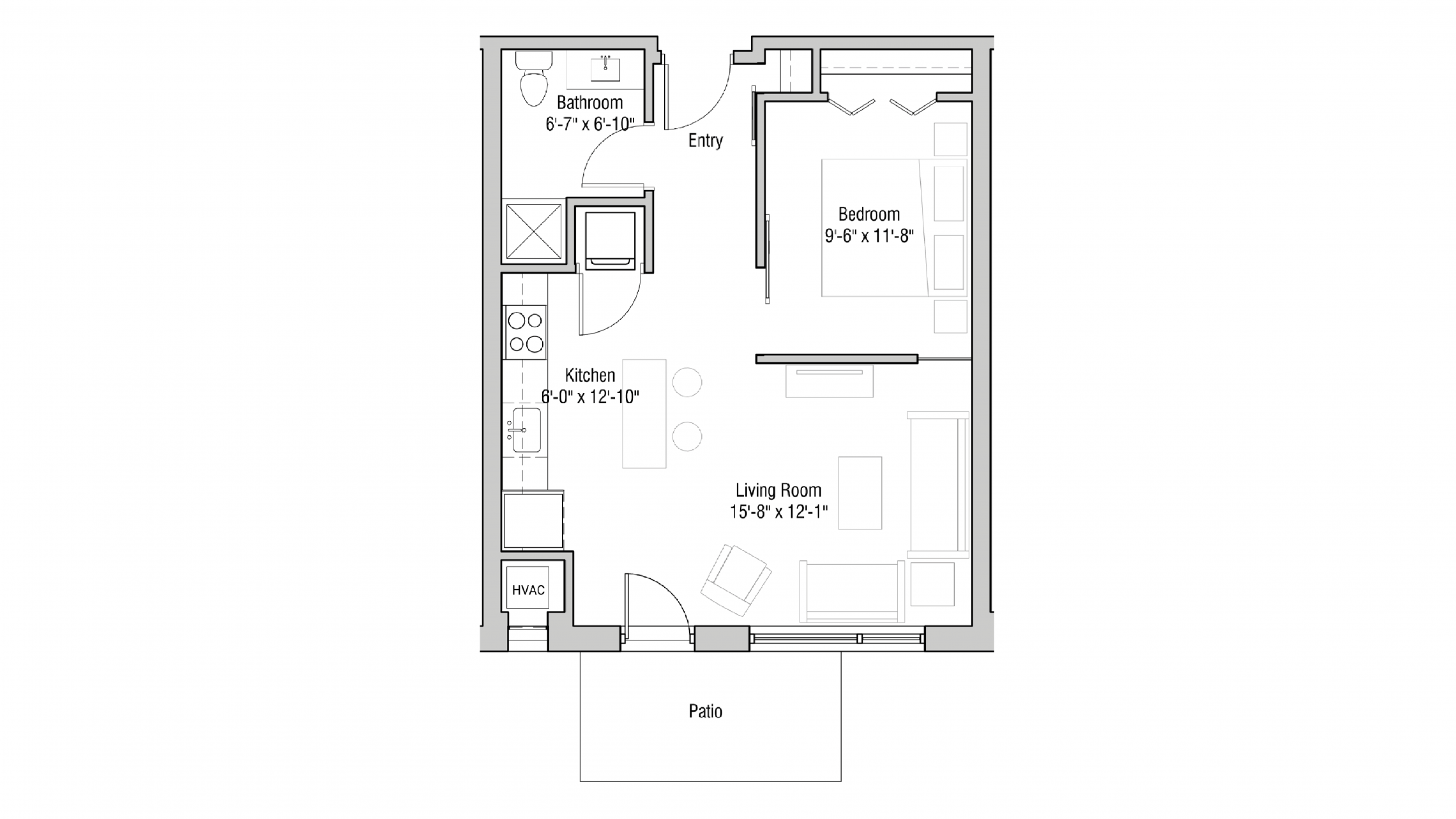 ULI Quarter Row 106 - One Bedroom, One Bathroom