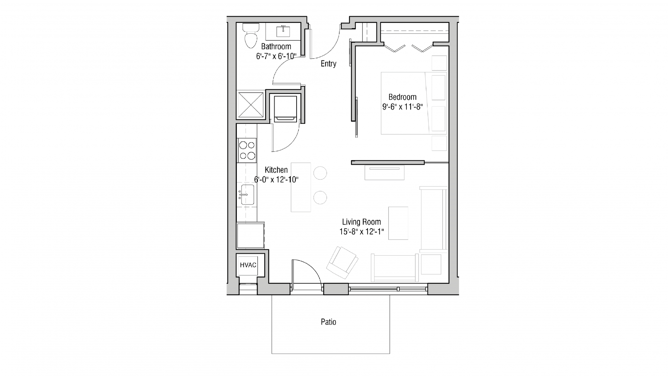 ULI Quarter Row 108 - One Bedroom, One Bathroom