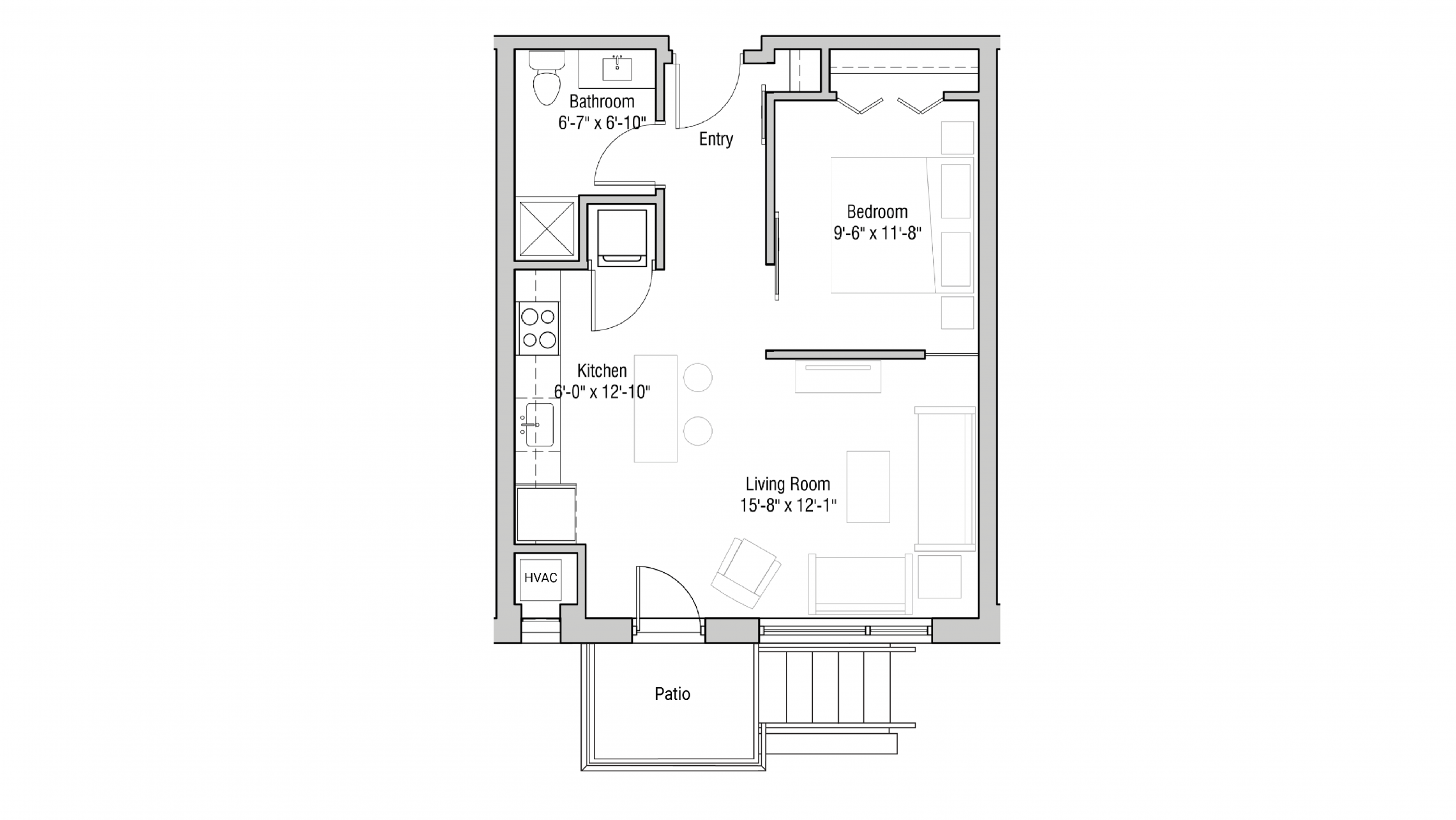 ULI Quarter Row 109 - One Bedroom, One Bathroom