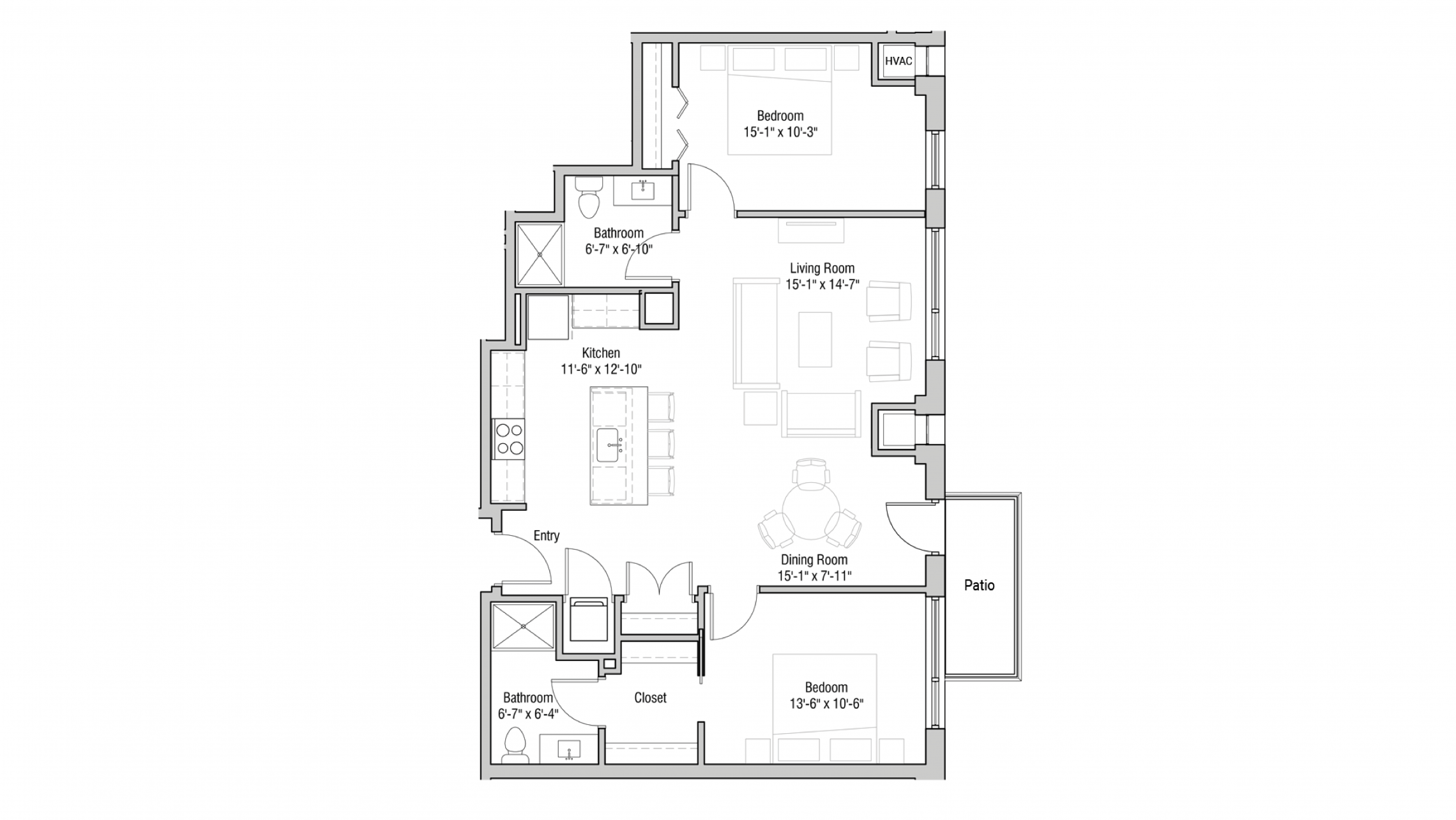 ULI Quarter Row 111 - Two Bedroom, Two Bathroom