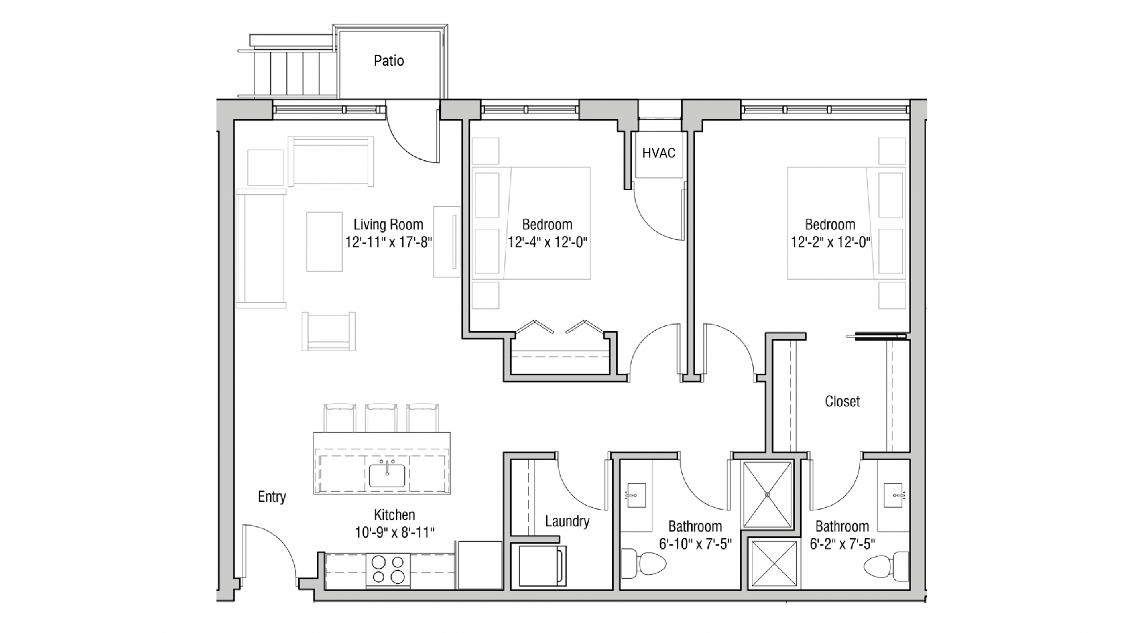 ULI Quarter Row 117 - Two Bedroom, Two Bathroom