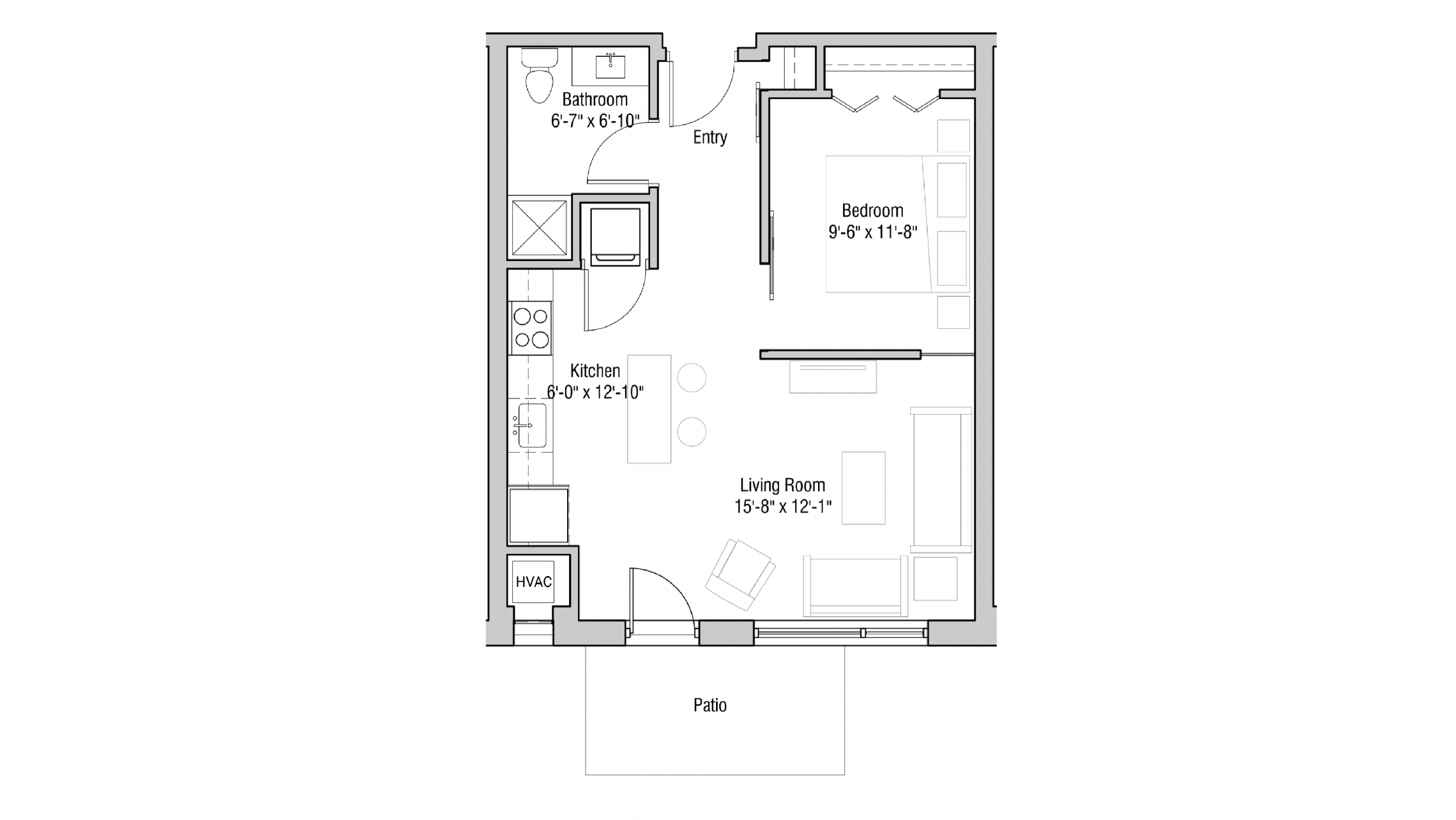 ULI Quarter Row 120 - One Bedroom, One Bathroom