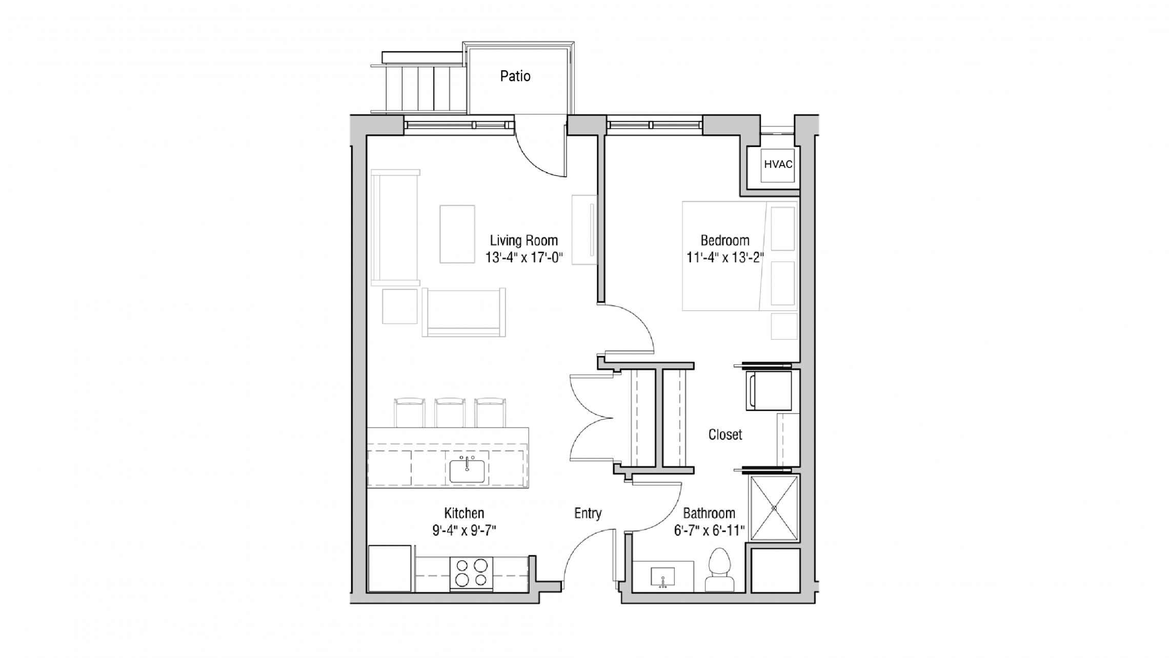 ULI Quarter Row 121 - One Bedroom, One Bathroom