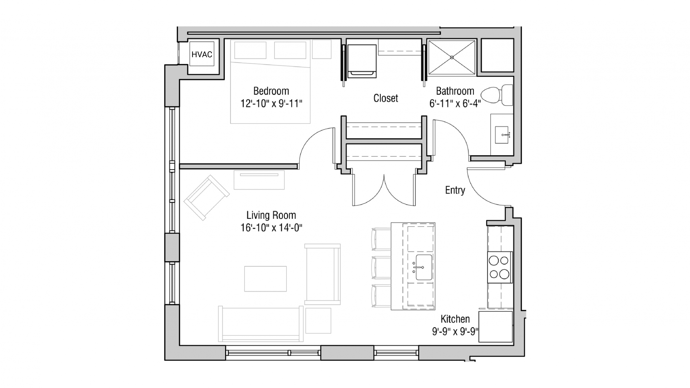 ULI Quarter Row 302 - One Bedroom, One Bathroom