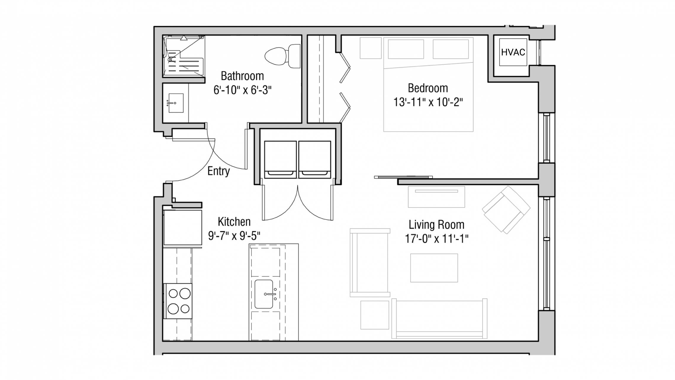 ULI Quarter Row 213 - One Bedroom, One Bathroom